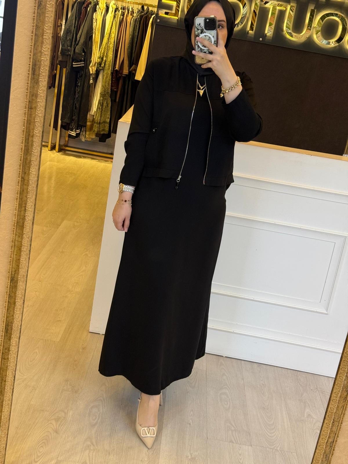 CEREMONY Ceketi Bambu Detaylı Elbiseli Takım