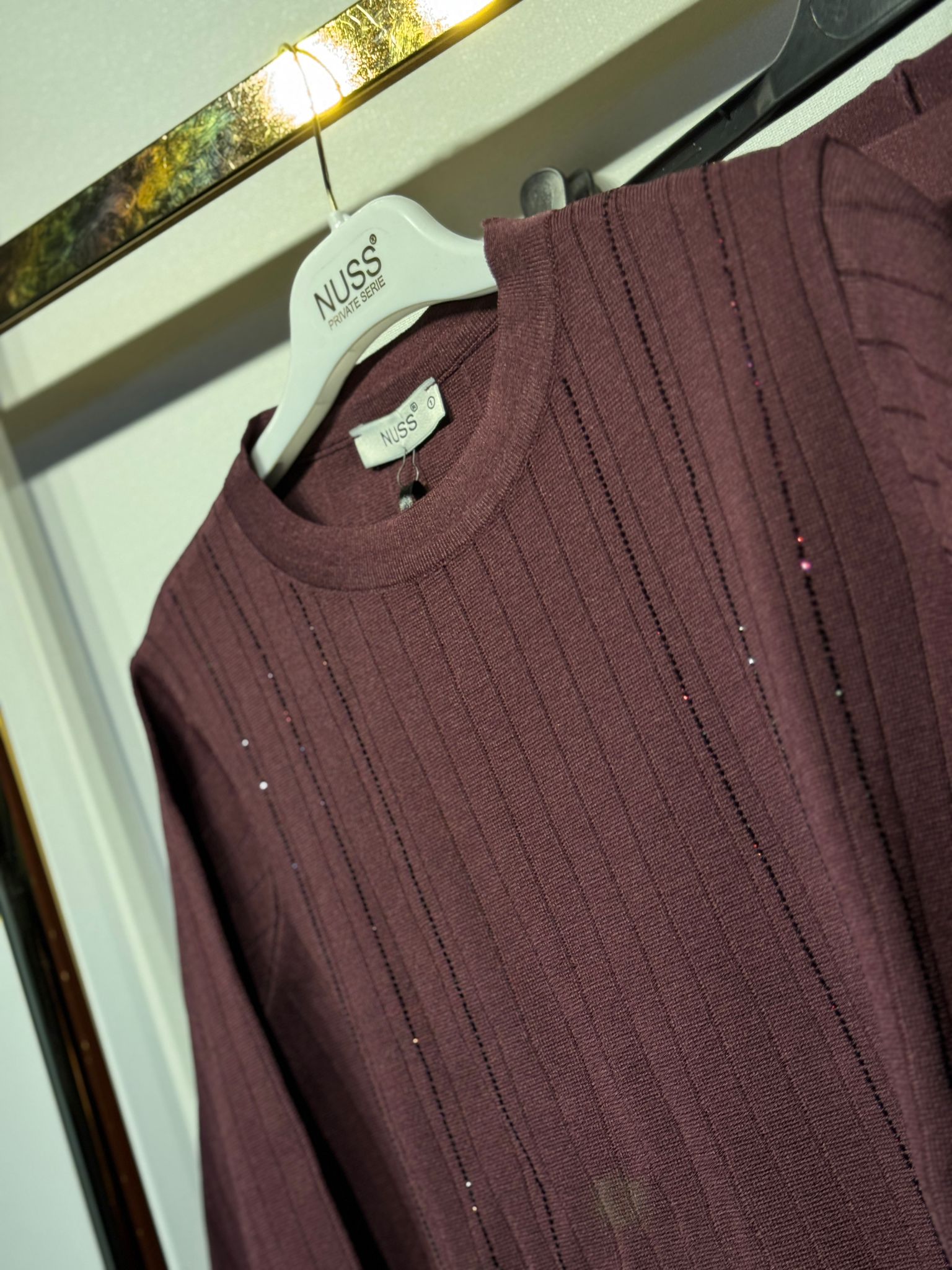 NUSS Merserize Taş İşlemeli Tunik Pantolon Takım