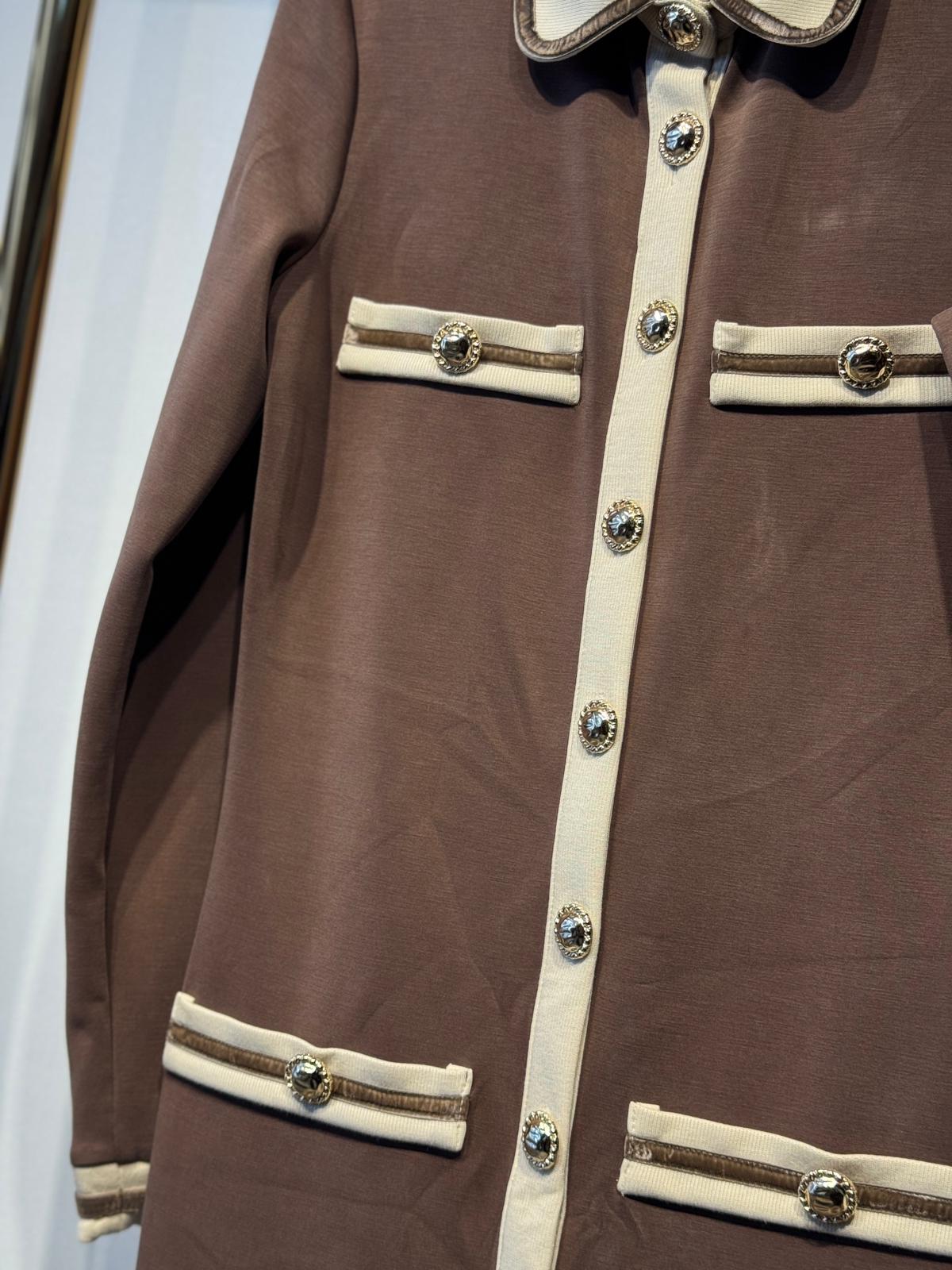 Sİ Design my8 51207 Gold Düğme Detaylı Uzun Elbise