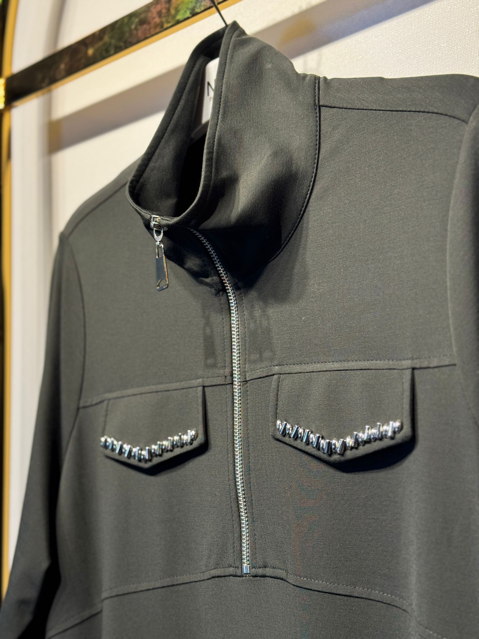 NUSS Hakim Yaka Yarım Fermuar Oyscho Uzun Elbise