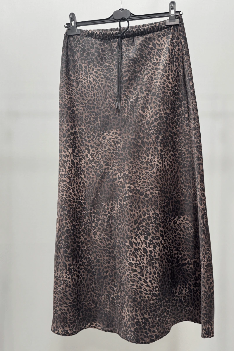 SENTEZ LEOPAR SATEN KİLOŞ ETEK