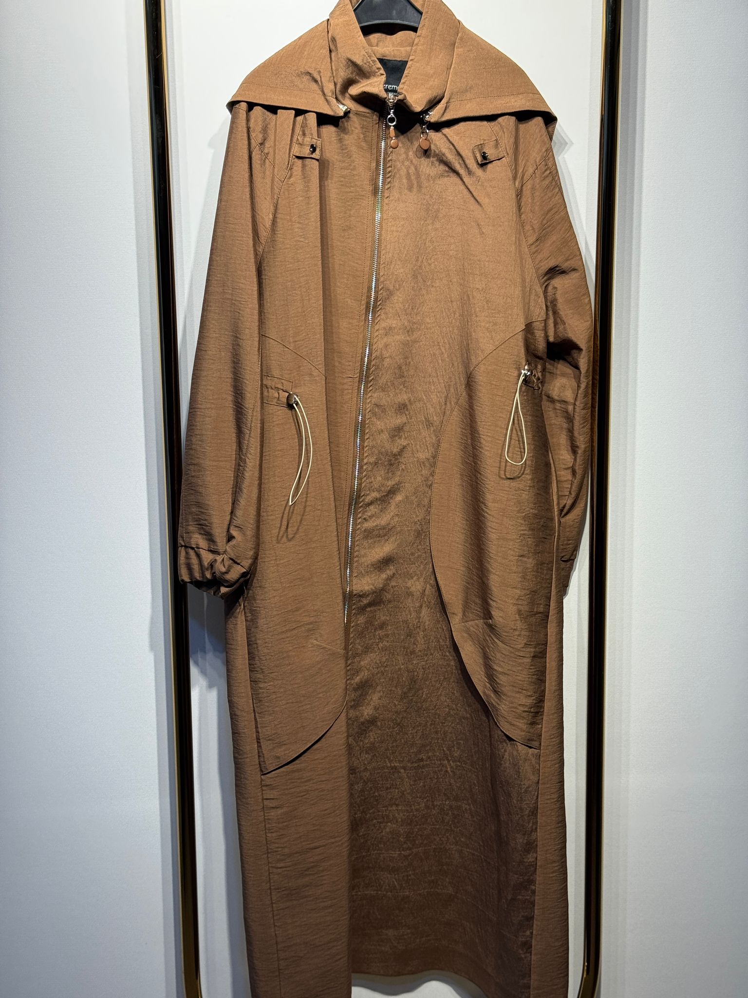 CEREMONY Yanları Allerli Kapşonlu Trençkot