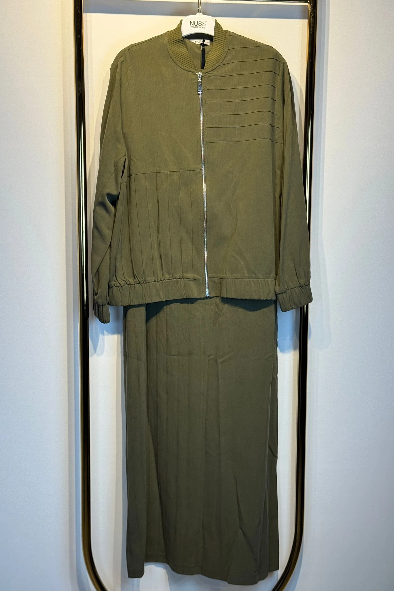 NUSS Bumber Ceketli Uzun Elbise