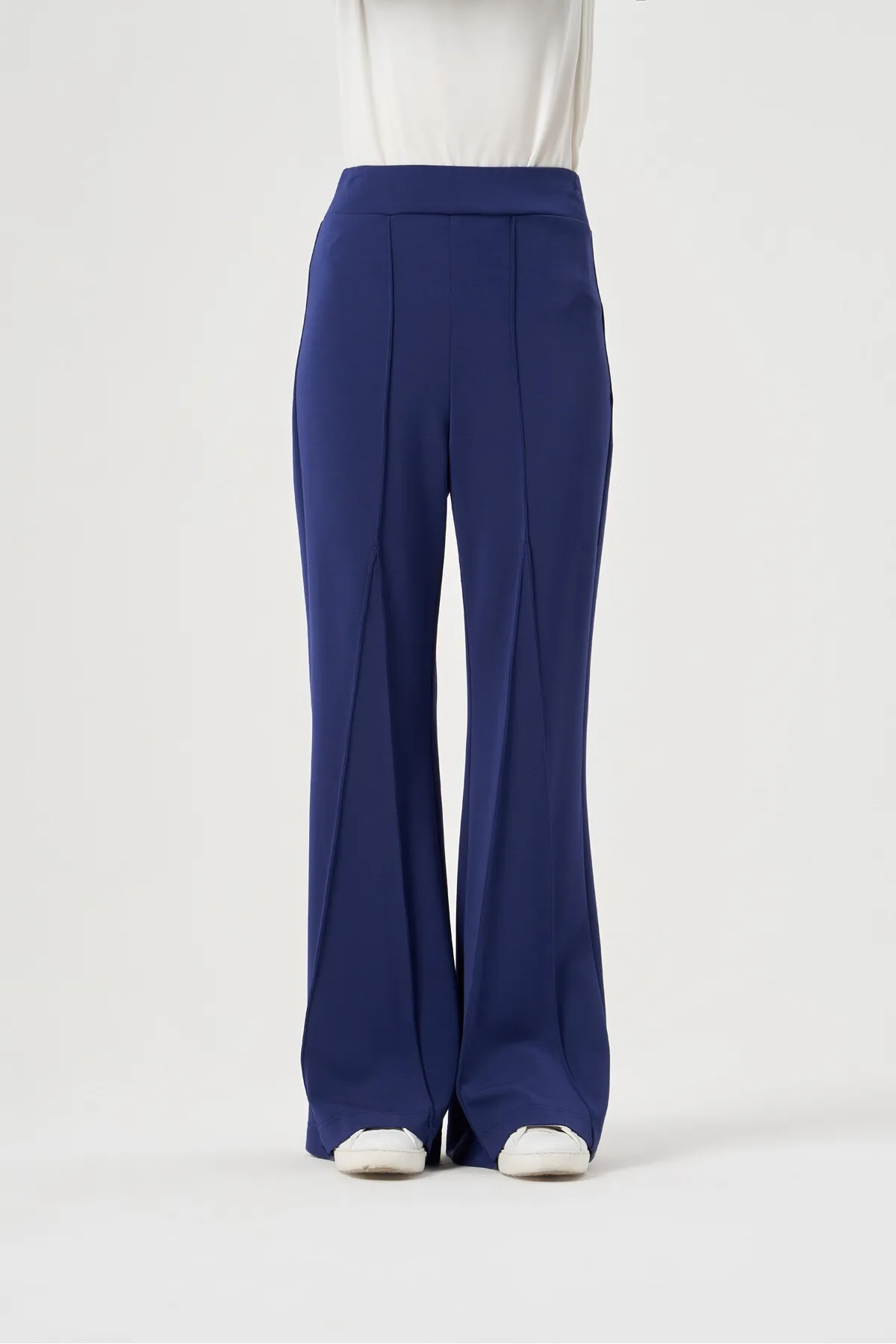 MİSSWHENCE 34105 İSPANYOL PAÇA ÖNÜ DİKİŞ DETAYLI ÇELİK ÖRME PANTOLON