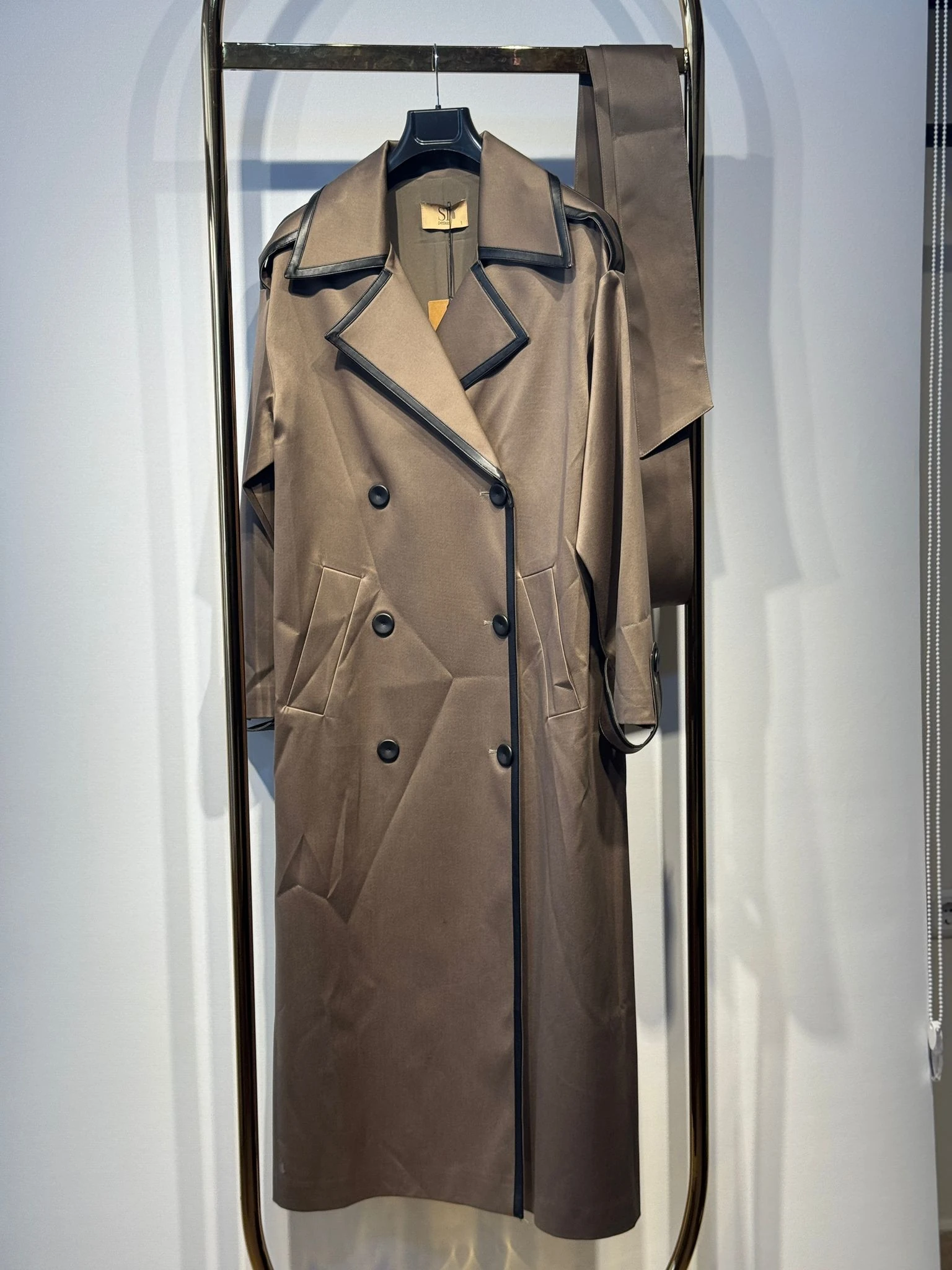 Sİ Design my8 71203 Belden Bağlamalı Uzun Trenç