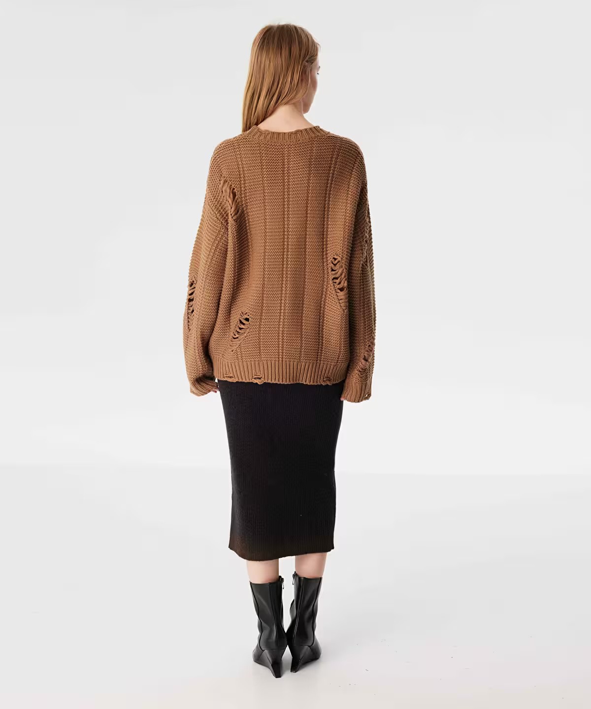 TWİST NAKIŞLI OVERSIZE KAZAK