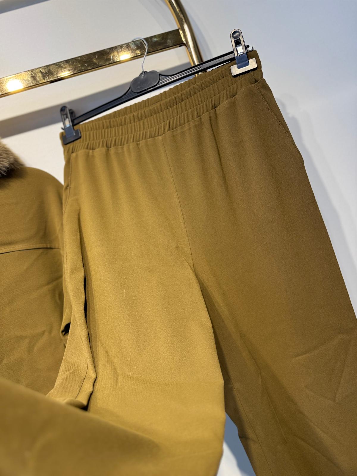 LİSA EXCLUSİVE Tasarım Düğmeli Örme Kumaş Kürk Detaylı Takım