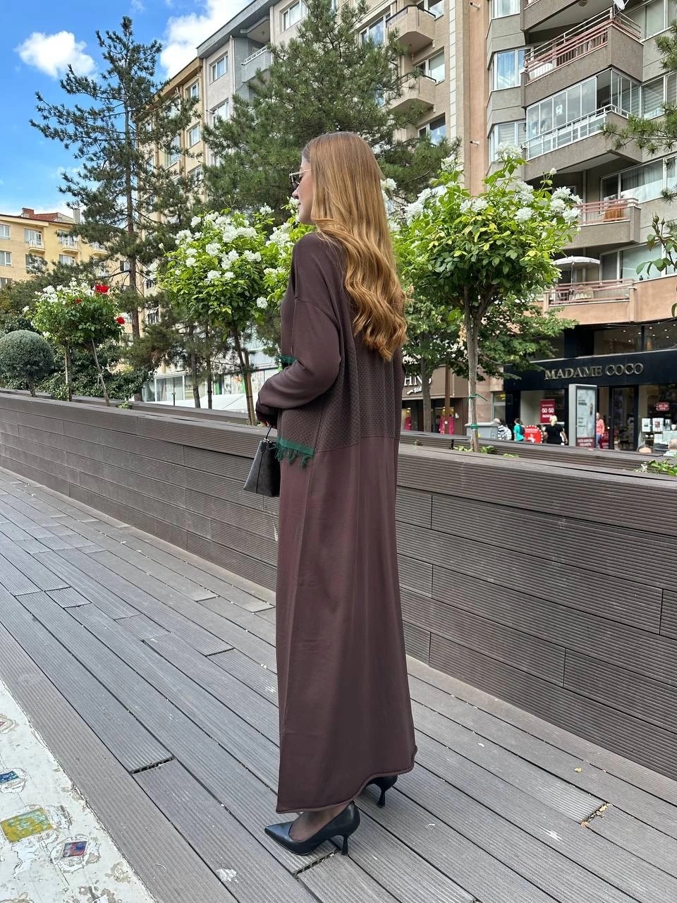 MİSSWHENCE MİSS 239 İPLİK DETAYLI TRİKO ELBİSE