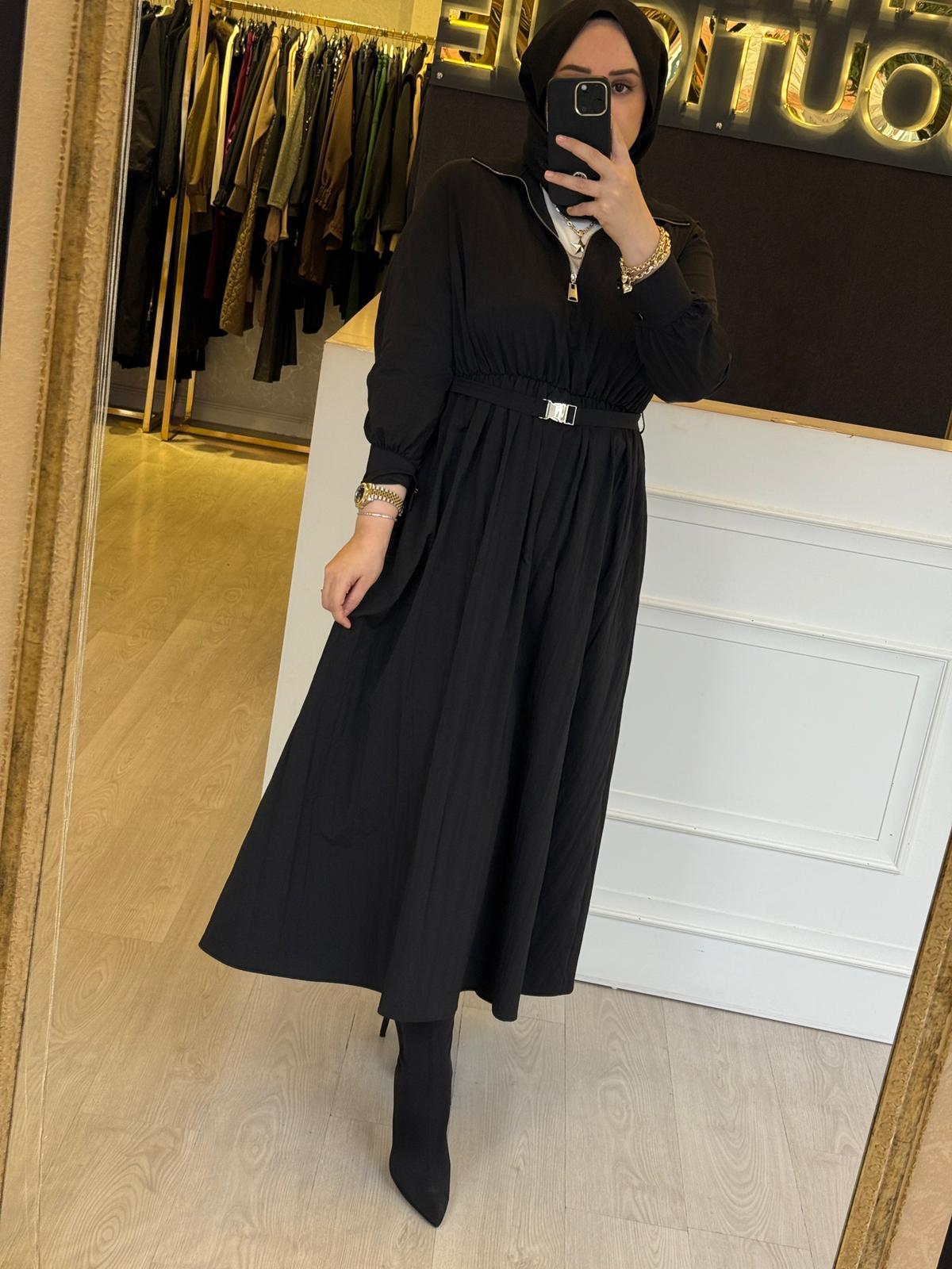 LİSA EXCLUSİVE Paraşüt Kemer Hediyeli Elbise