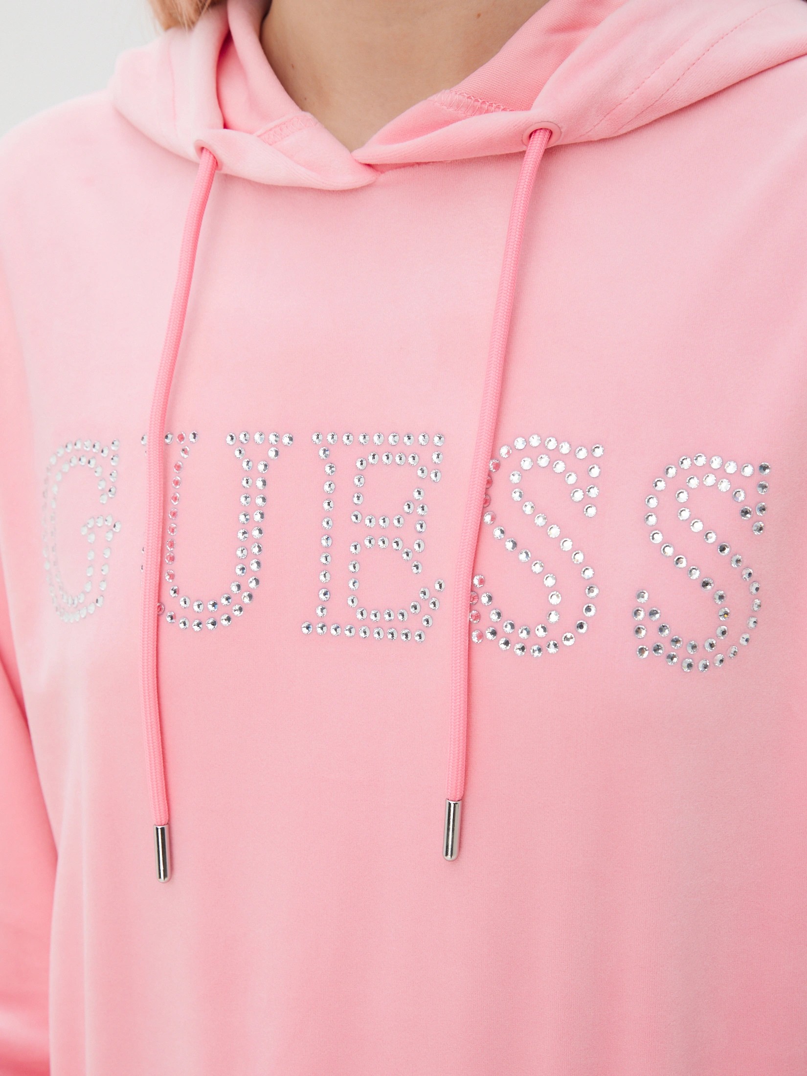 GUESS Önde taşlı logolu sweatshirt