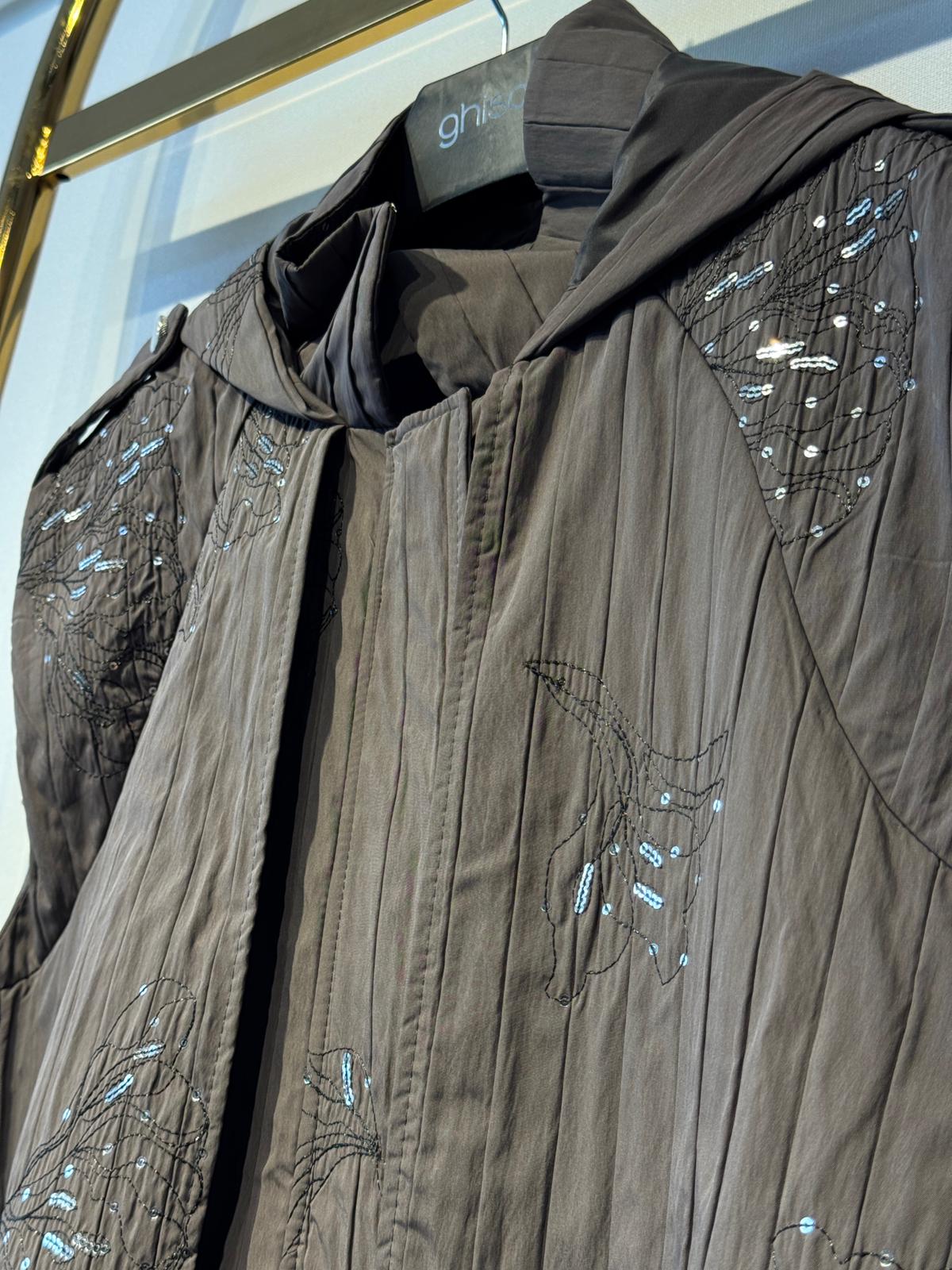 GHİSA Nakış ve Payet İşlemeli Kapşon - Apolet Detaylı Tasarım Yelek