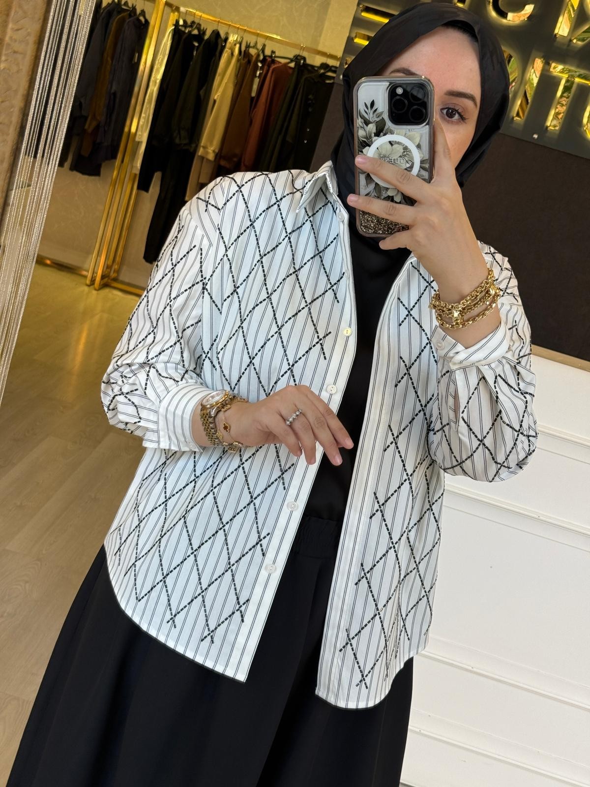EXQUİSE Taş İşlemeli Gömlek