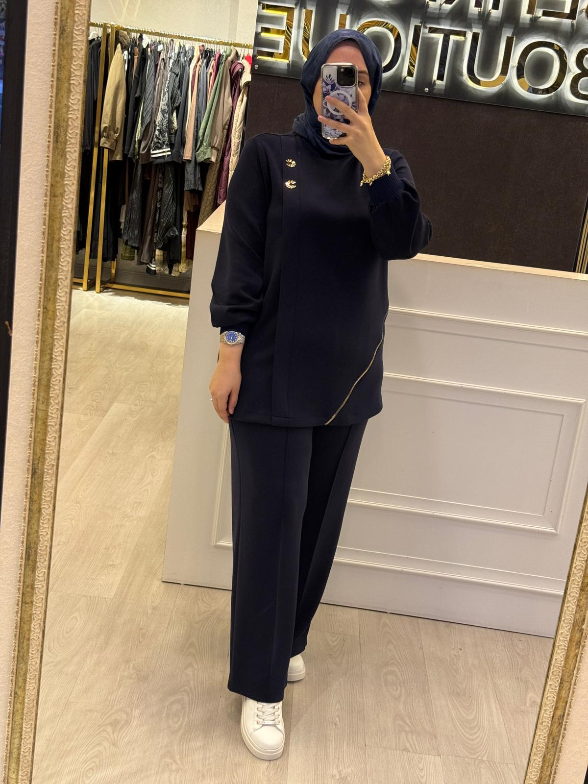 NUSS Oysho Tasarım Tunik Rahat Pantolon Takım