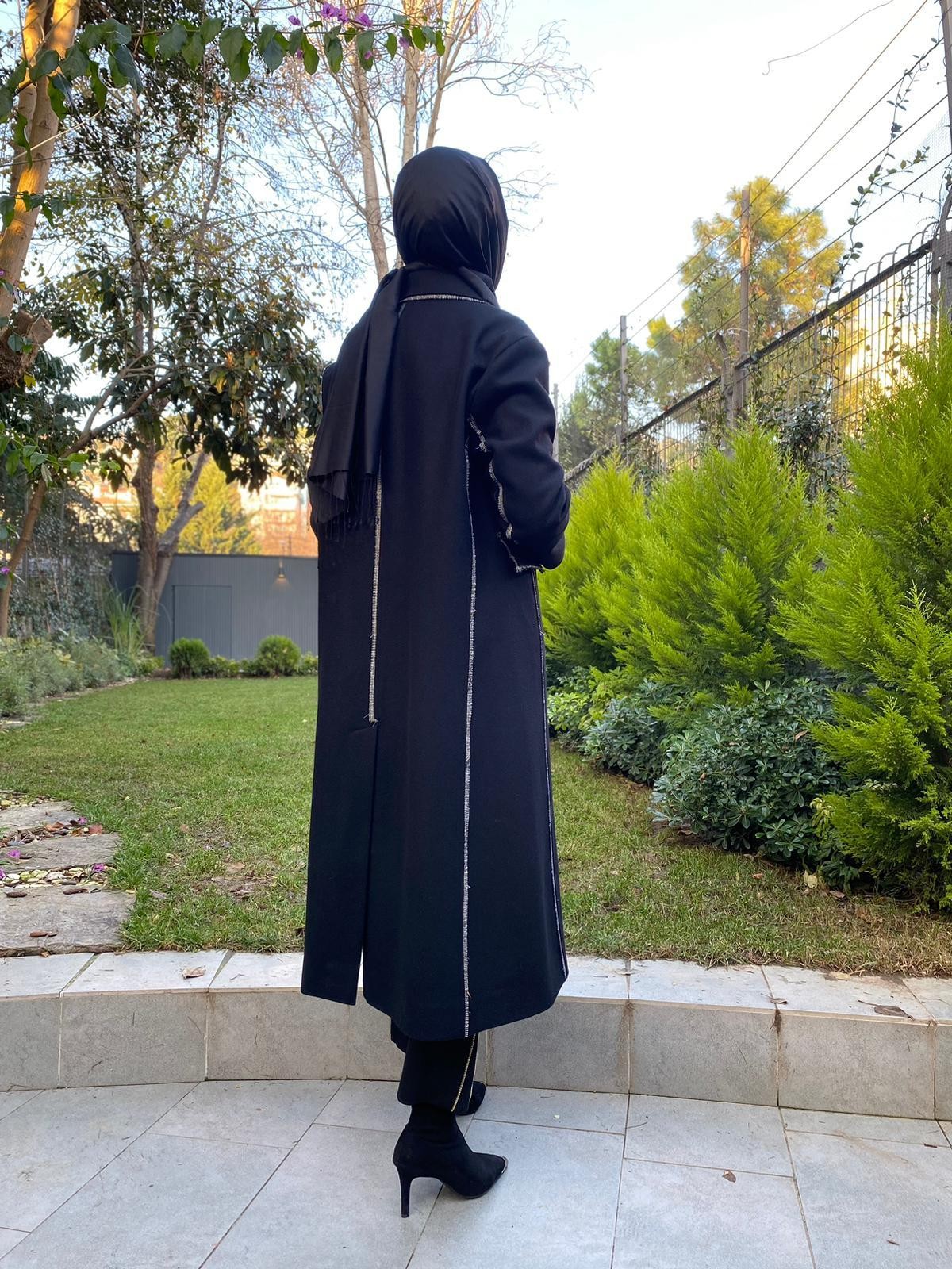 MİSSWHENCE 34509 ÖNÜ DÜĞME DETAYLI PARDESÜ