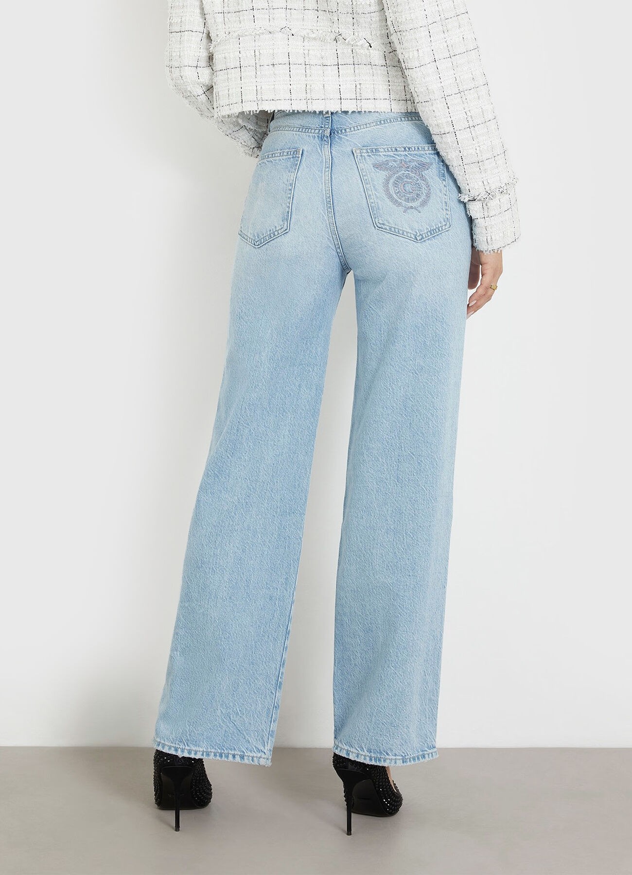 GUESS Normal bel bol paça jean pantolon