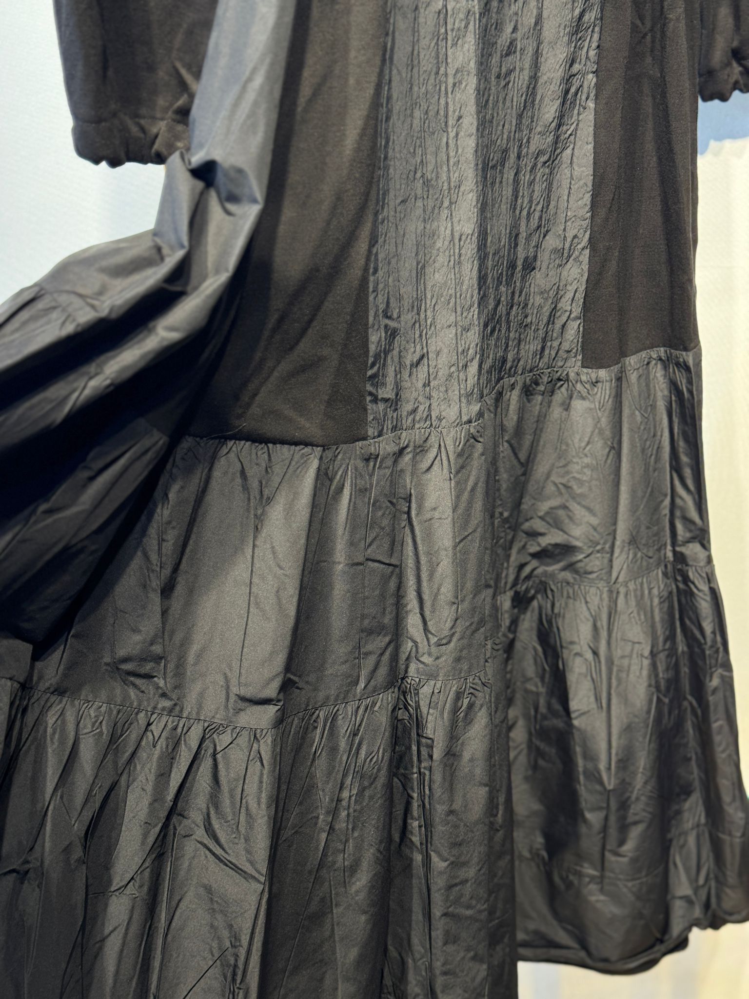 MİSSWHENCE 38813 Belden Bağlamalı Tasarım Uzun Tafta Elbise