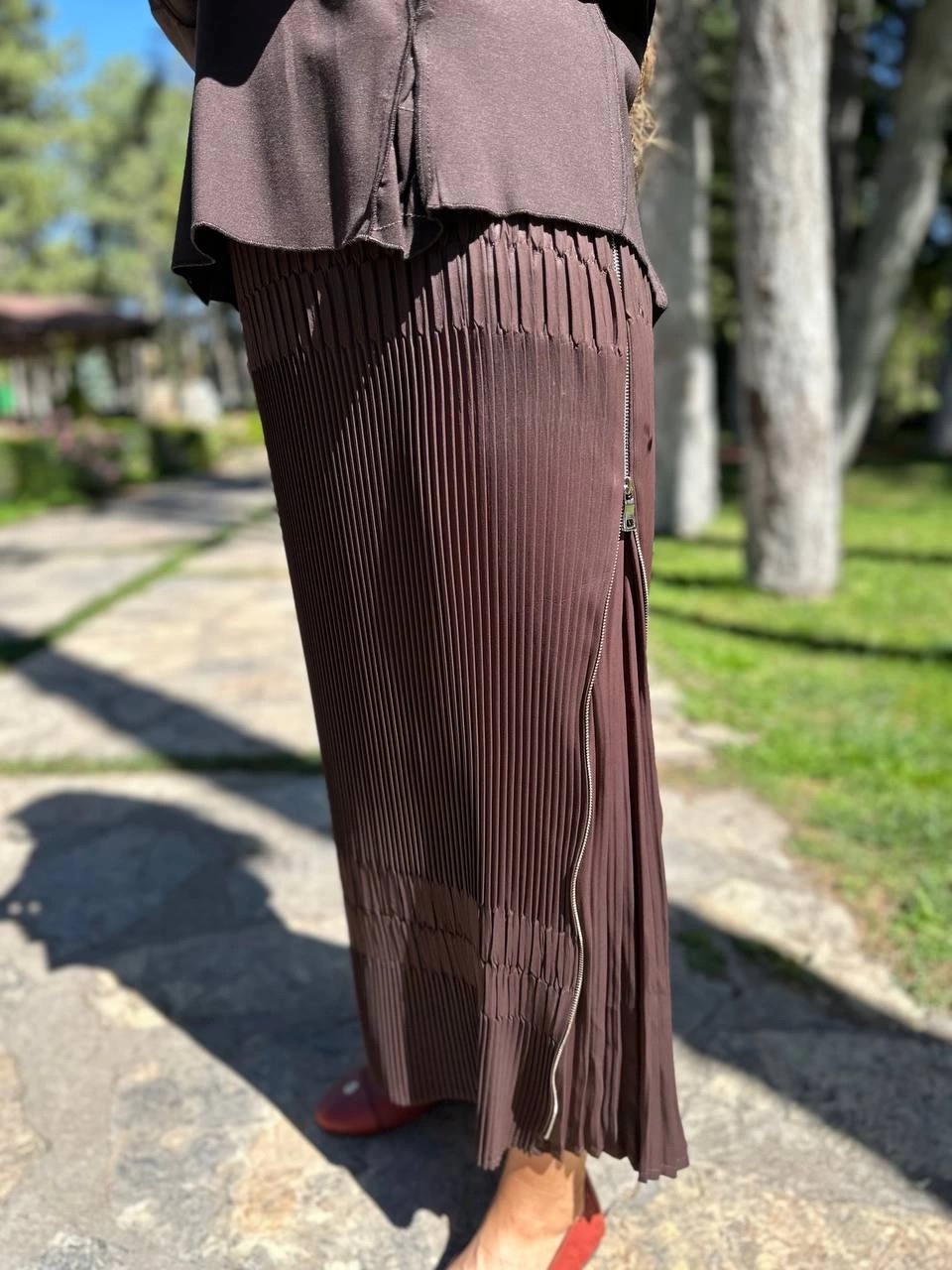 MİSSWHENCE 34903 FERMUAR DETAY PLİSE ETEK