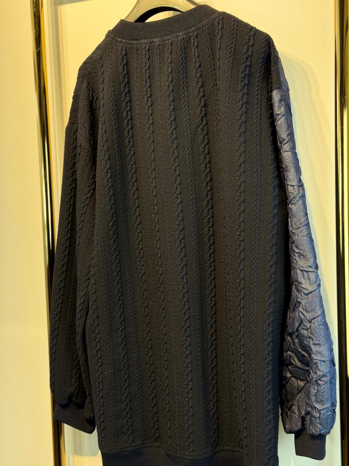 GHİSA Kabartma Mix Kumaş Gold Fermuar Detaylı Bumber Ceket