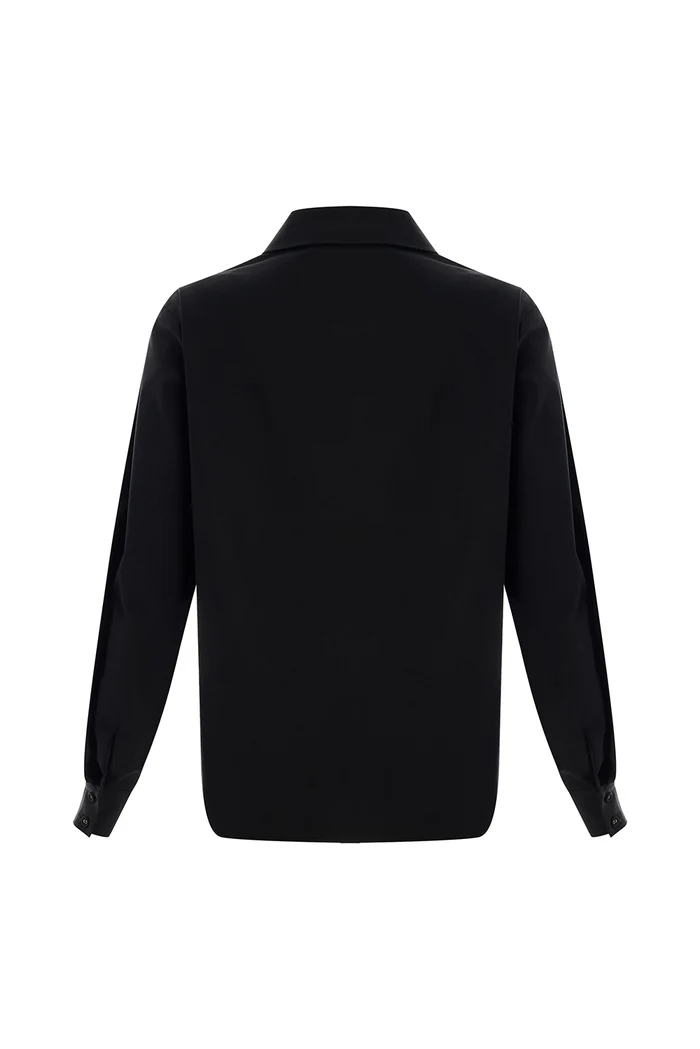 EXQUİSE Kumaş Düğmeli Rahat Malayah Gömlek