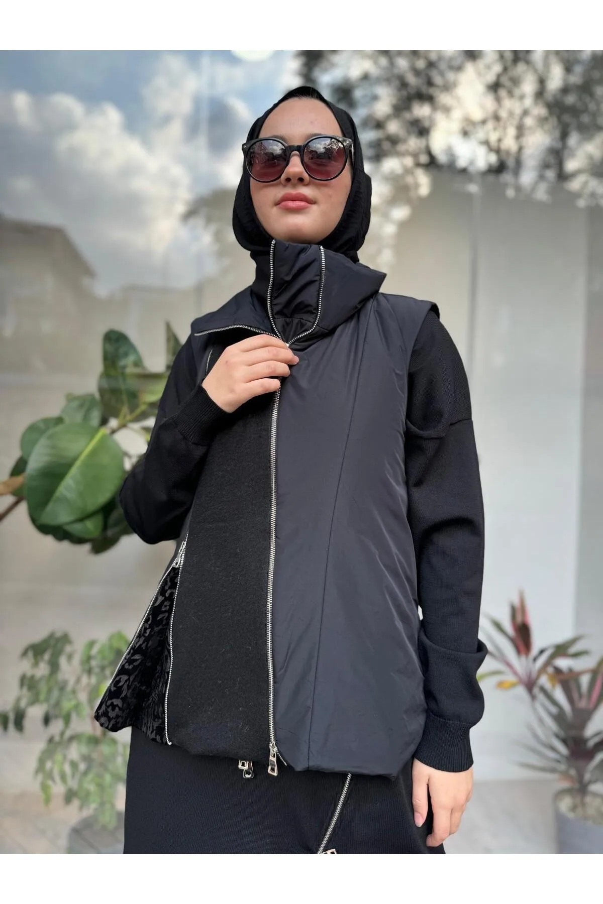 MİSSWHENCE 36700 FERMUAR DETAYLI KISA YELEK