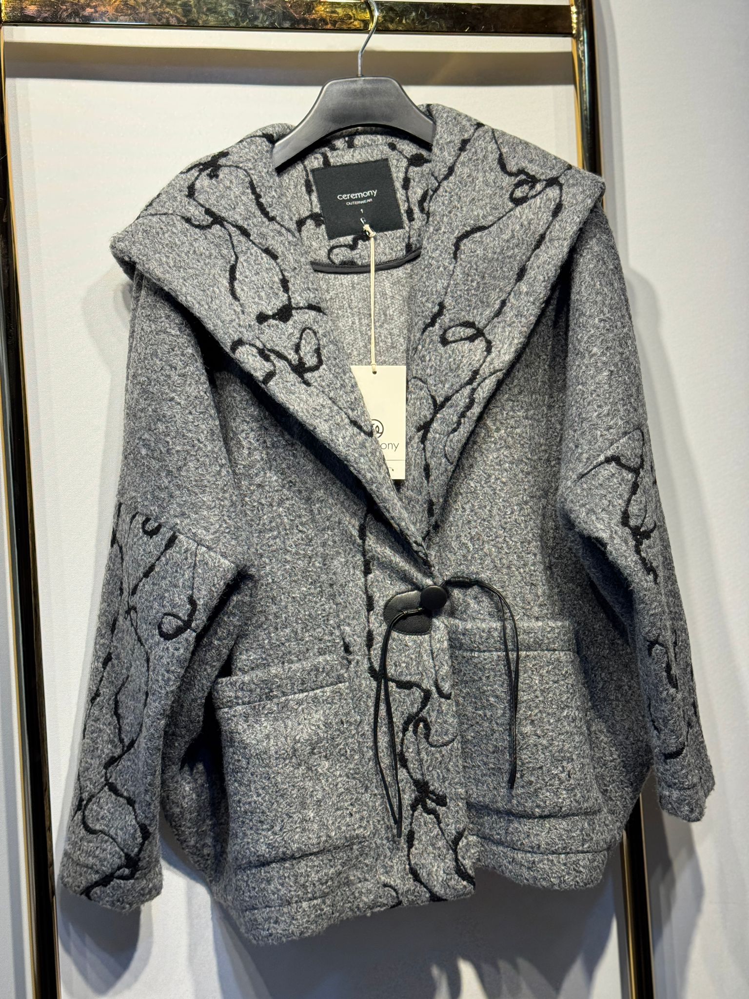 CEREMONY Terra Önden Bağcık Detaylı Kısa Kaban