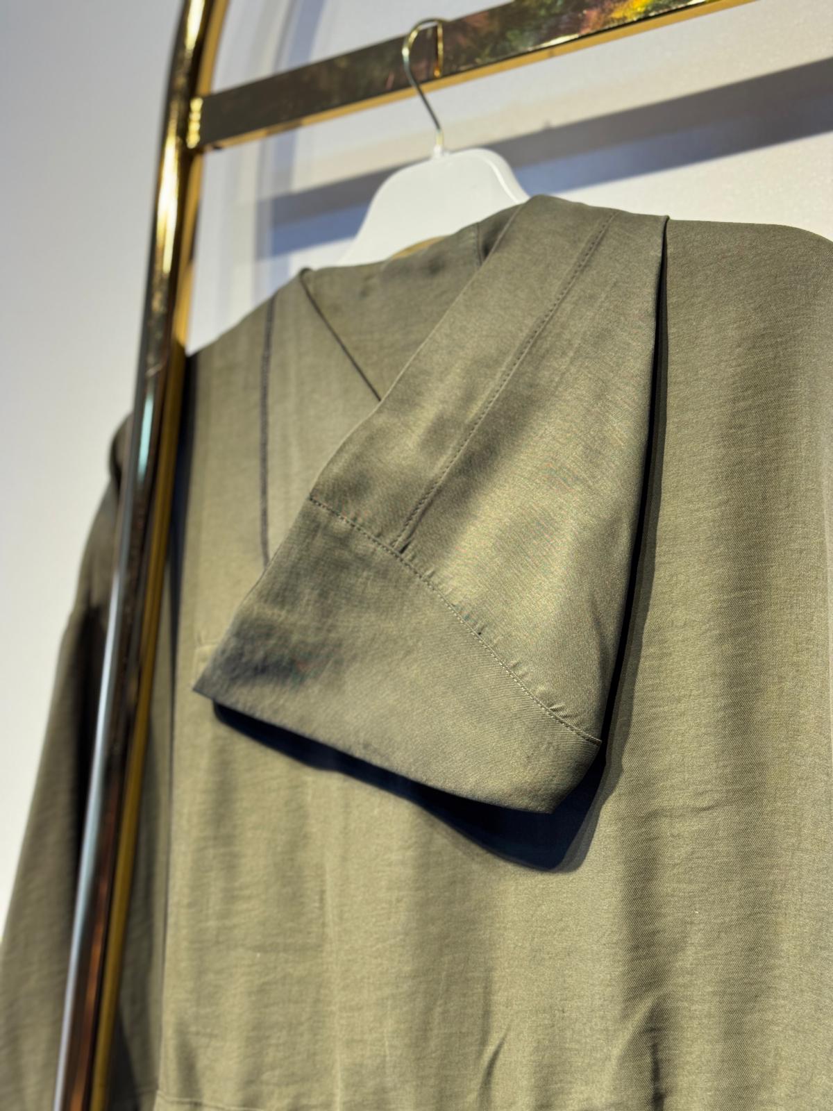 NUSS Göğüs Boncuk İşlemeli Kapşonlu Ceket Pantolon Takım