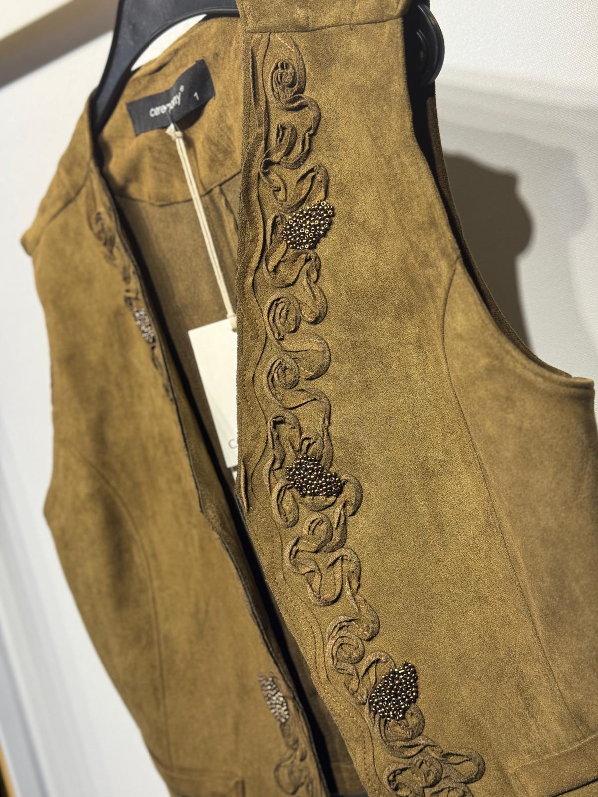 CEREMONY Nakışlı Süet Yelek