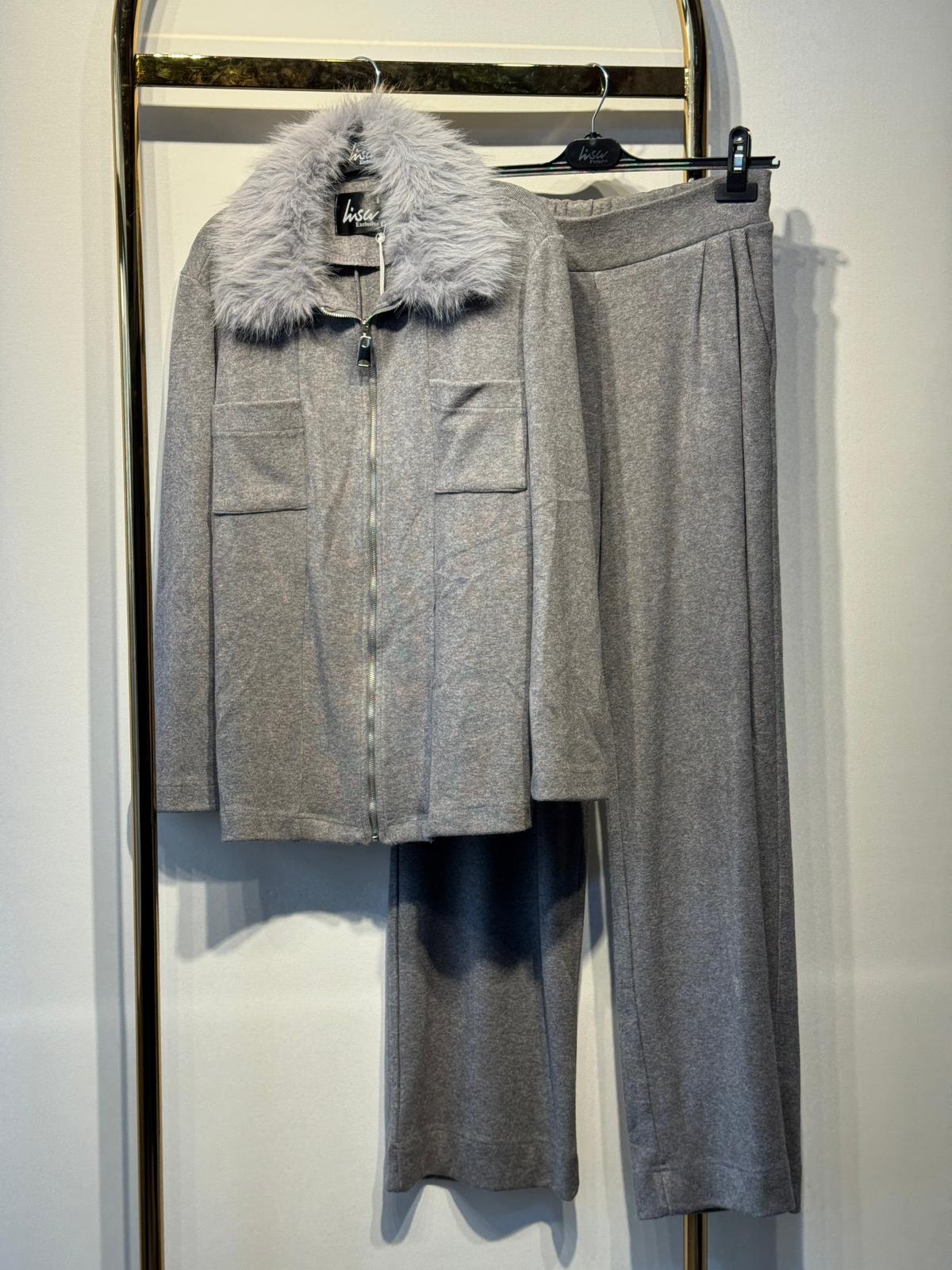 LİSA EXCLUSİVE Kürklü Triko Takım