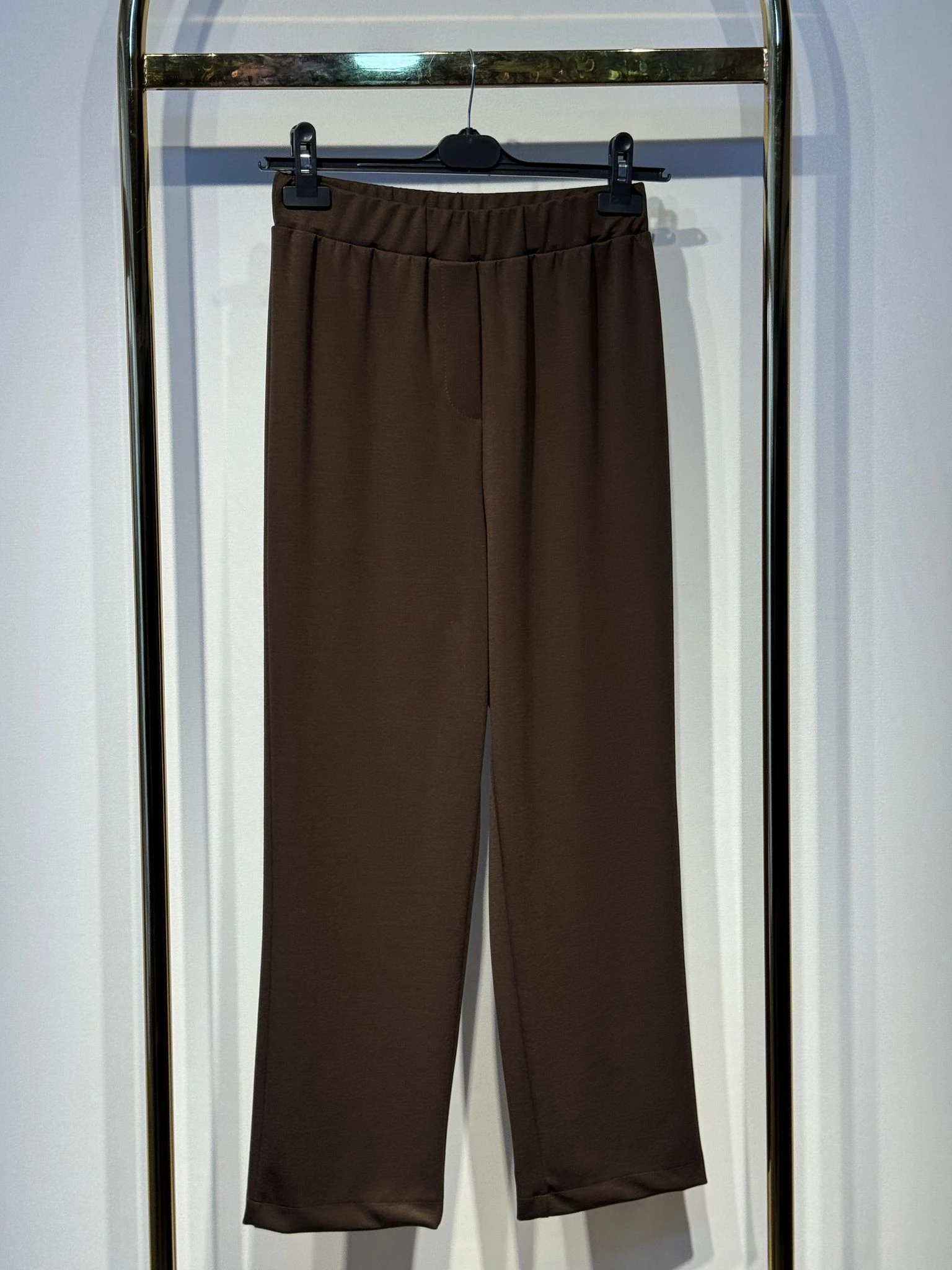 SENTEZ Lodos Lastikli Örme Saten Pantolon