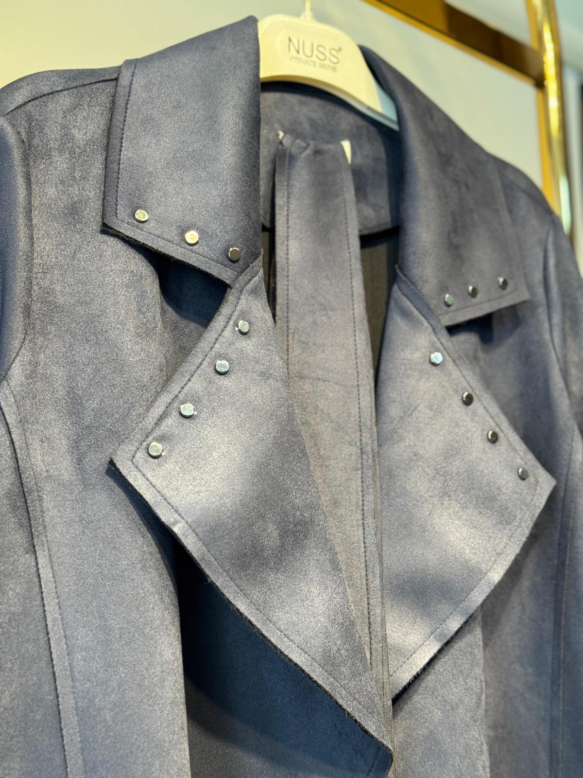 NUSS Belden Bağlamalı Zımba Detaylı Süet Kap