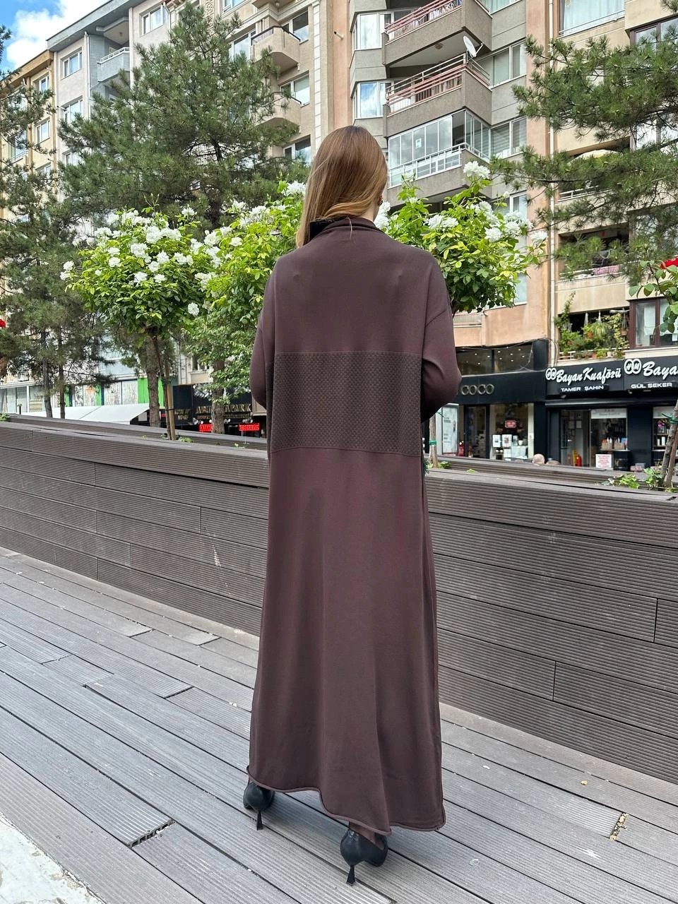 MİSSWHENCE MİSS 239 İPLİK DETAYLI TRİKO ELBİSE