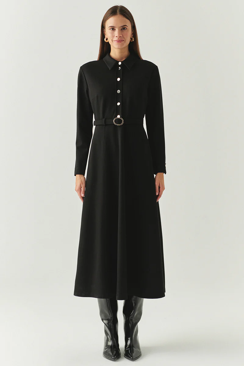 EXQUİSE Kemer Hediyeli Georgina Örme Elbise