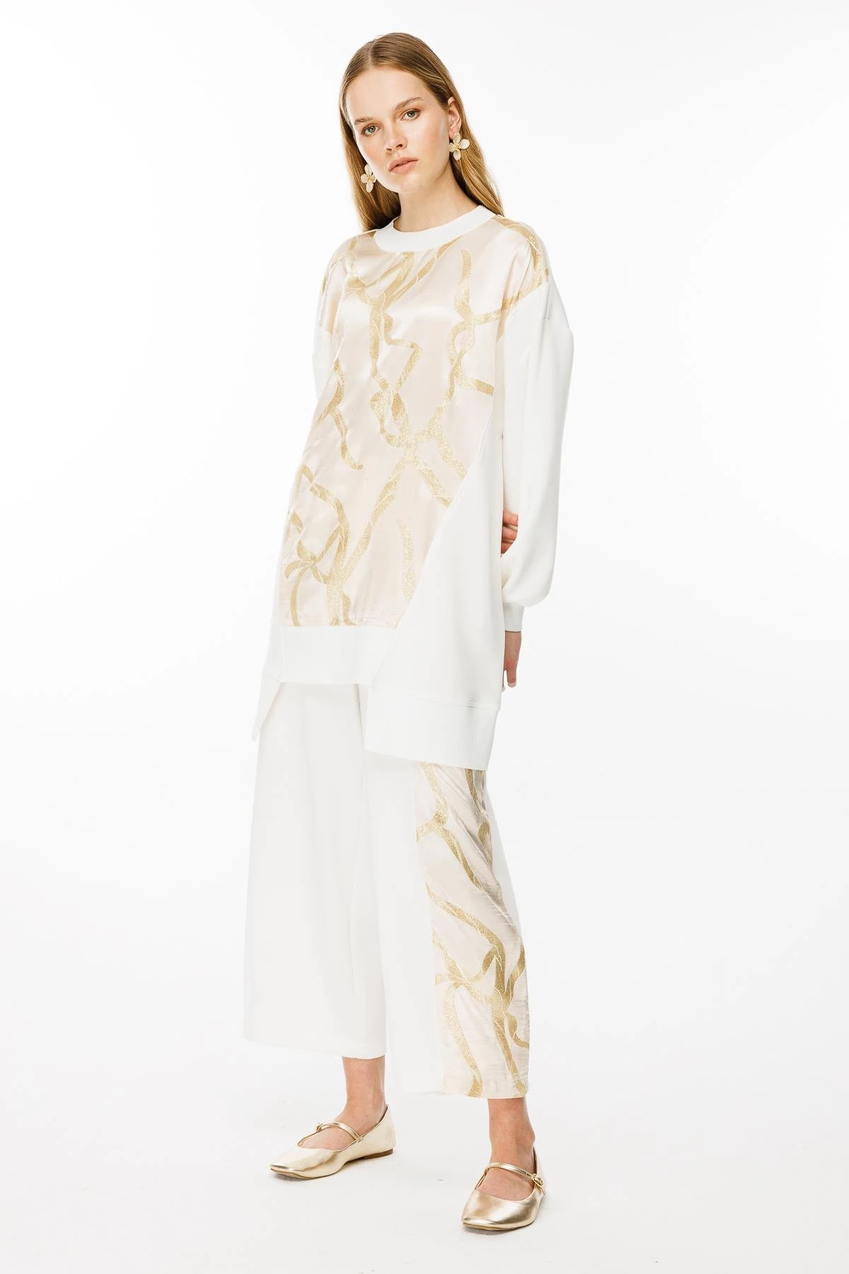 GHİSA RİBANA DETAY TUNİK PANTOLON TAKIM