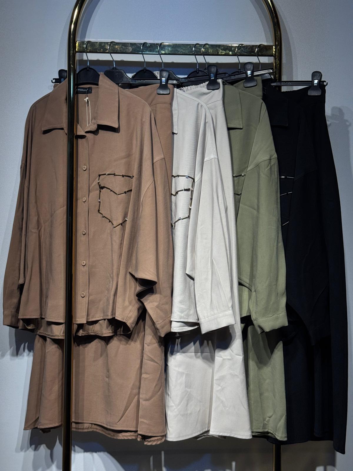 CEREMONY Tuniği Boncuk İşlemeli Etekli Takım