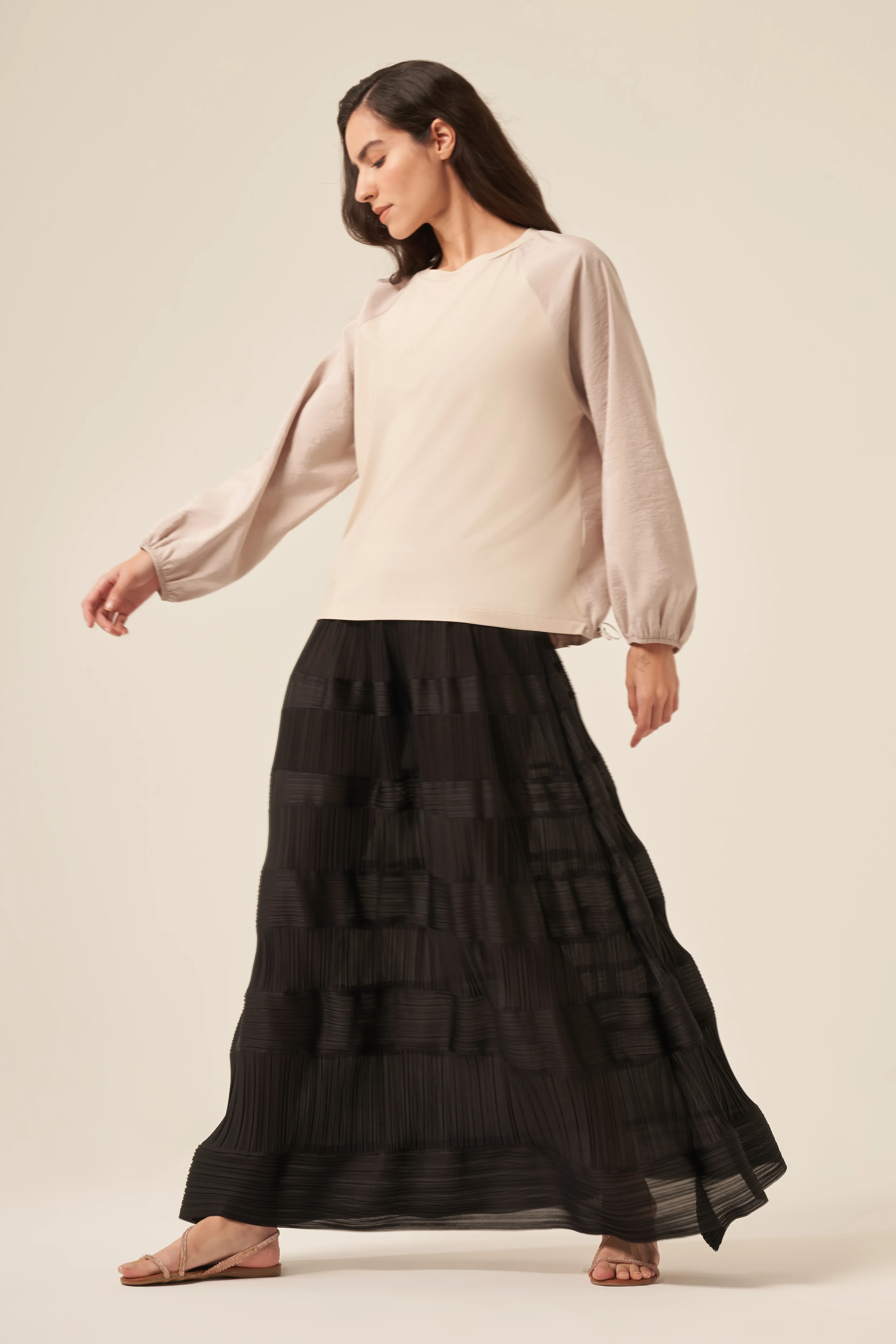 CEREMONY Enine ve Boyuna Pliseli Etek