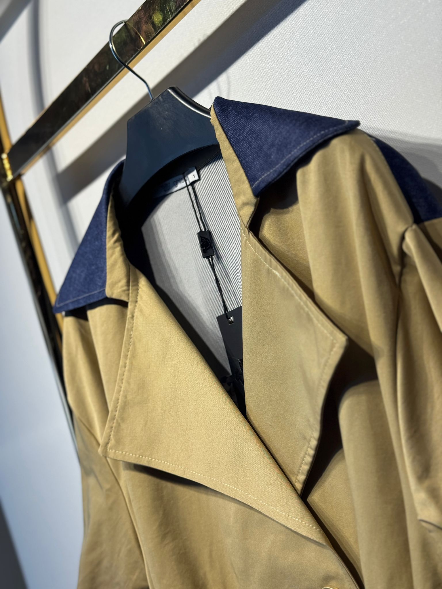 GHİSA Gold Düğme Detaylı Jeans Mix Kısa Trenç