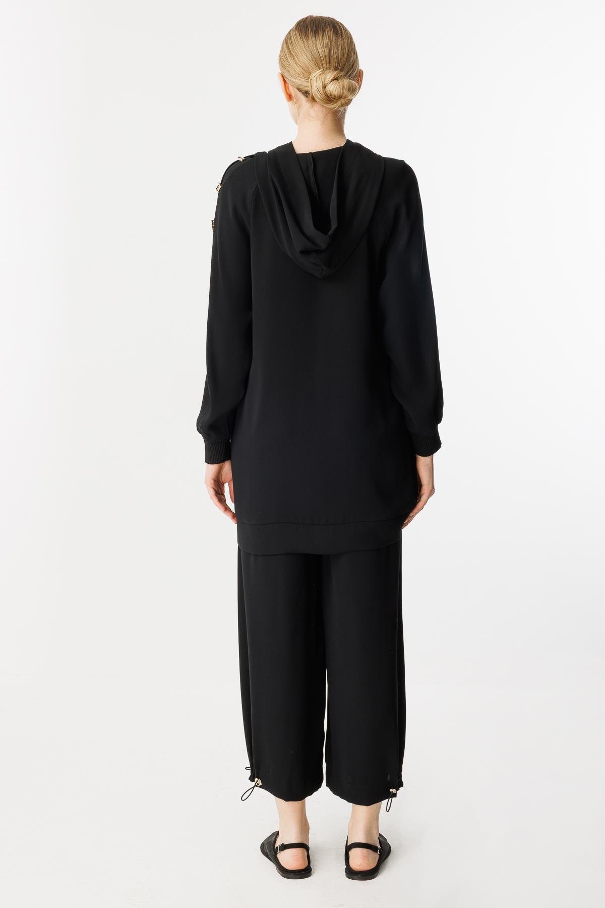 GHİSA Omzu Düğme Detaylı Sweatshirt Pantolon Takım