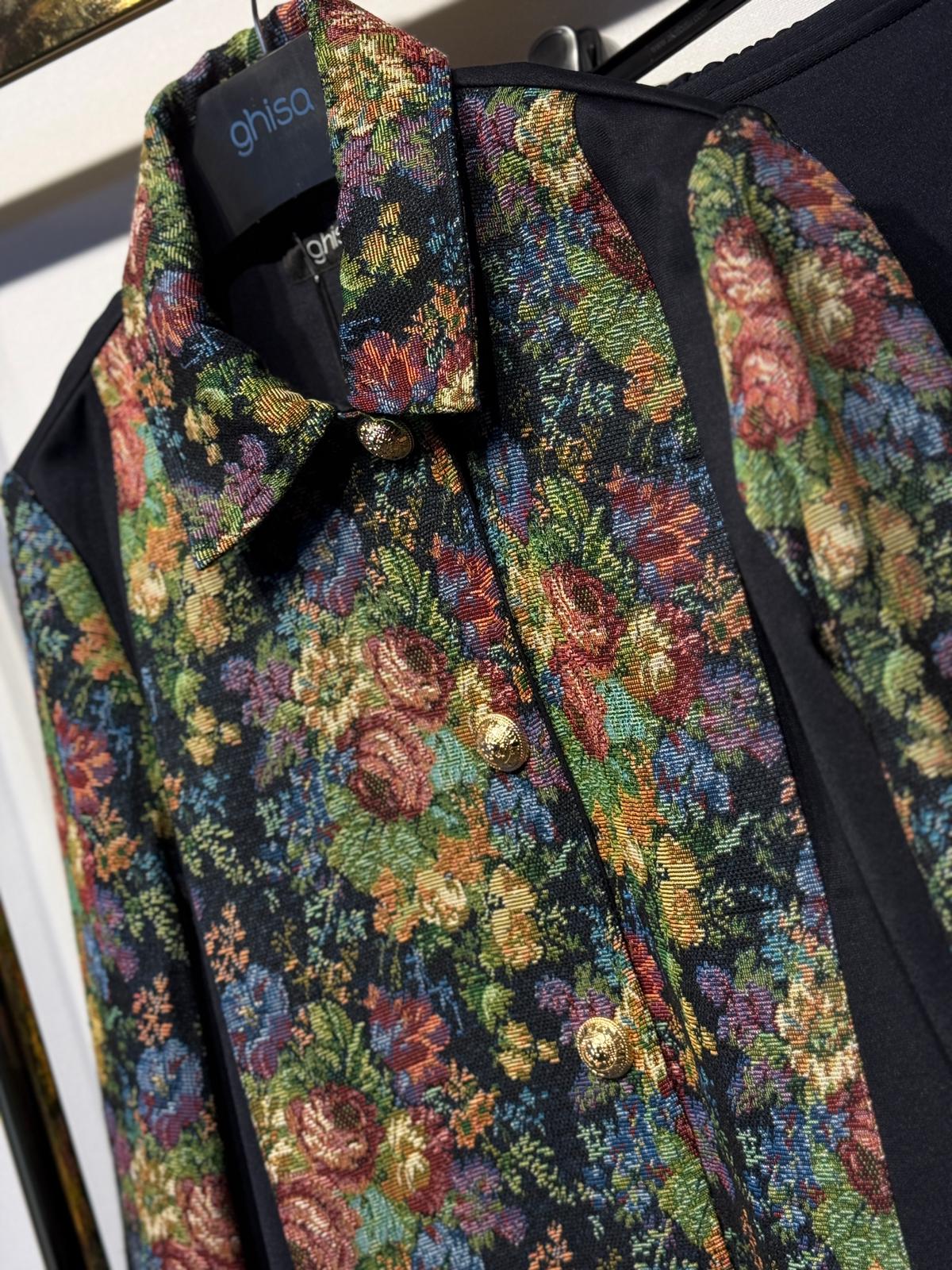 GHİSA Desenli Kumaş Ceket Rahat Etek Takım