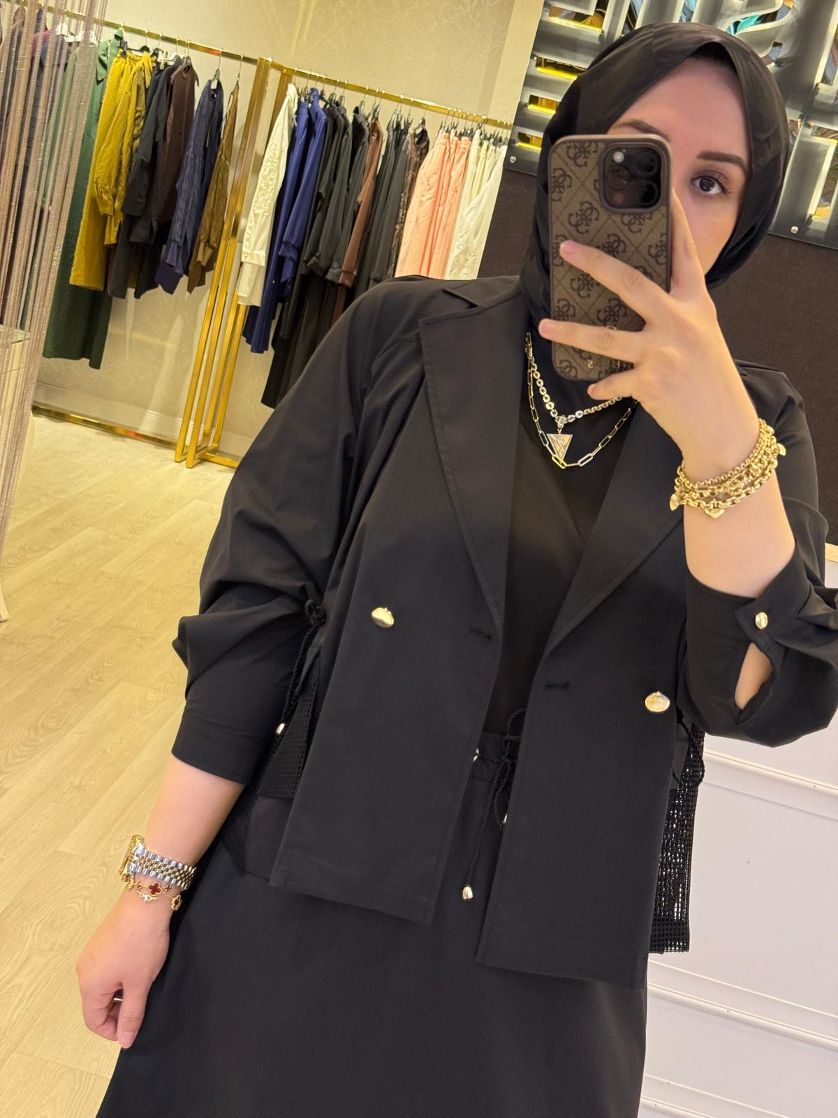 GHİSA Belden Bağlamalı Ceket Etek Takım