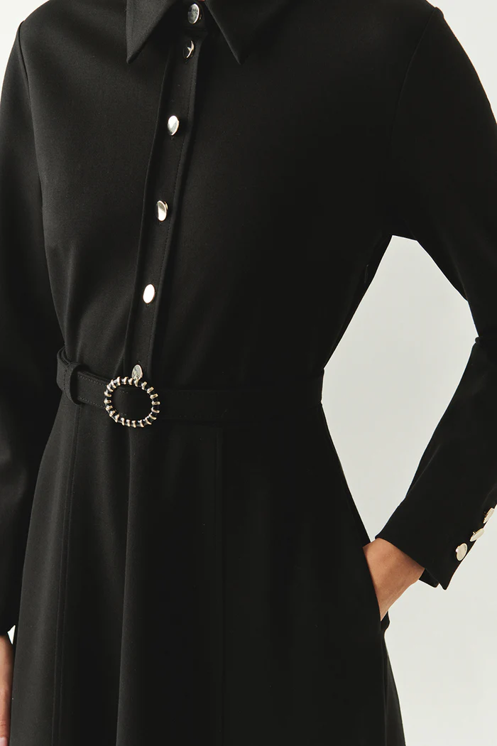 EXQUİSE Kemer Hediyeli Georgina Örme Elbise