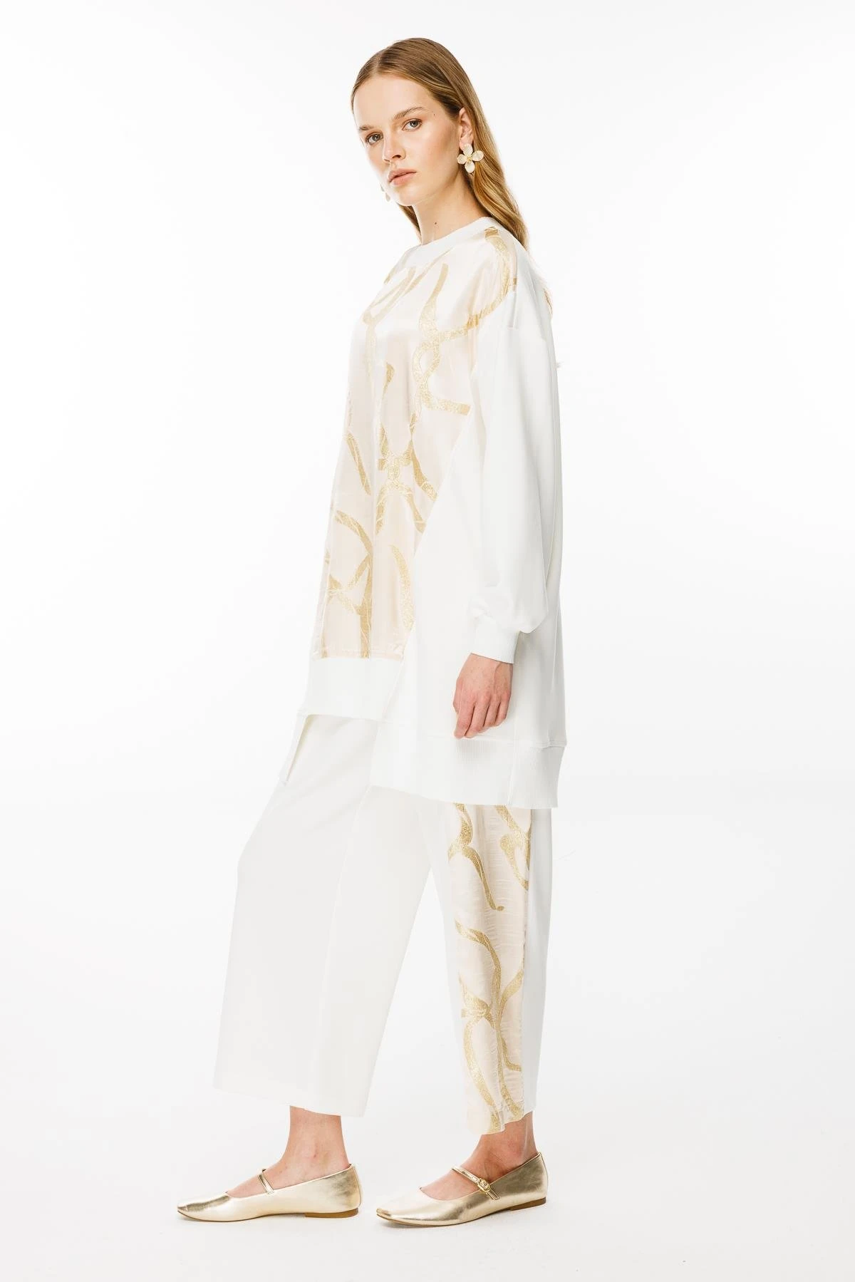 GHİSA RİBANA DETAY TUNİK PANTOLON TAKIM