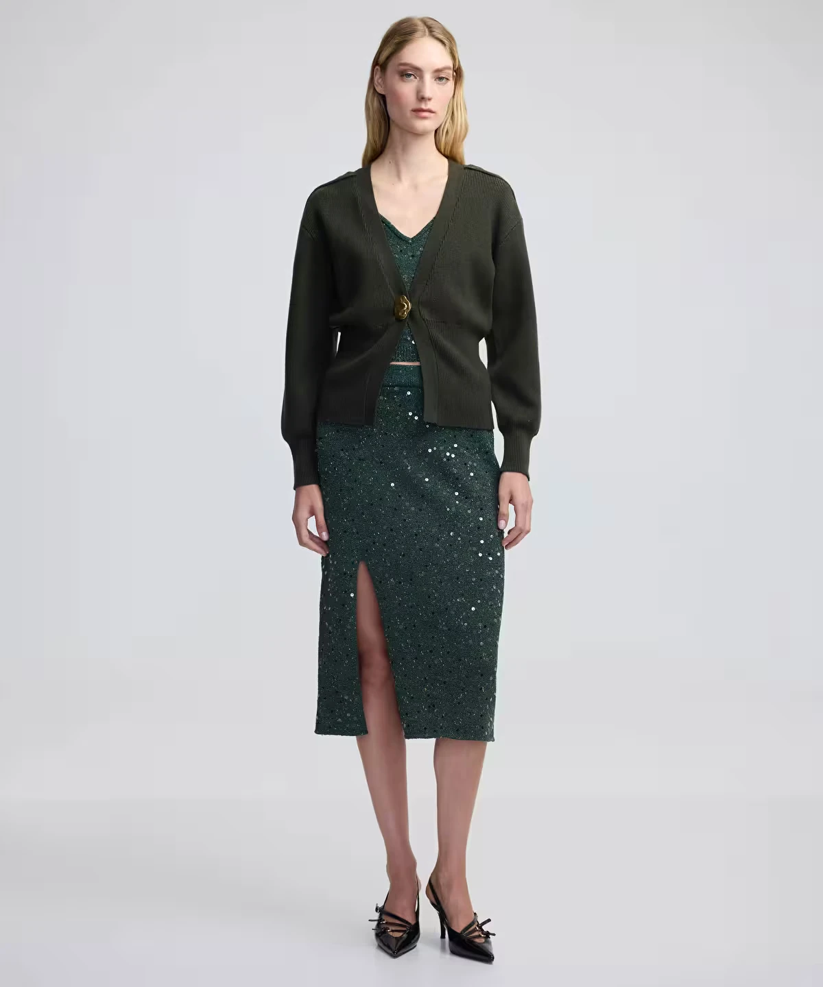 İPEKYOL Amorf metal tokalı triko