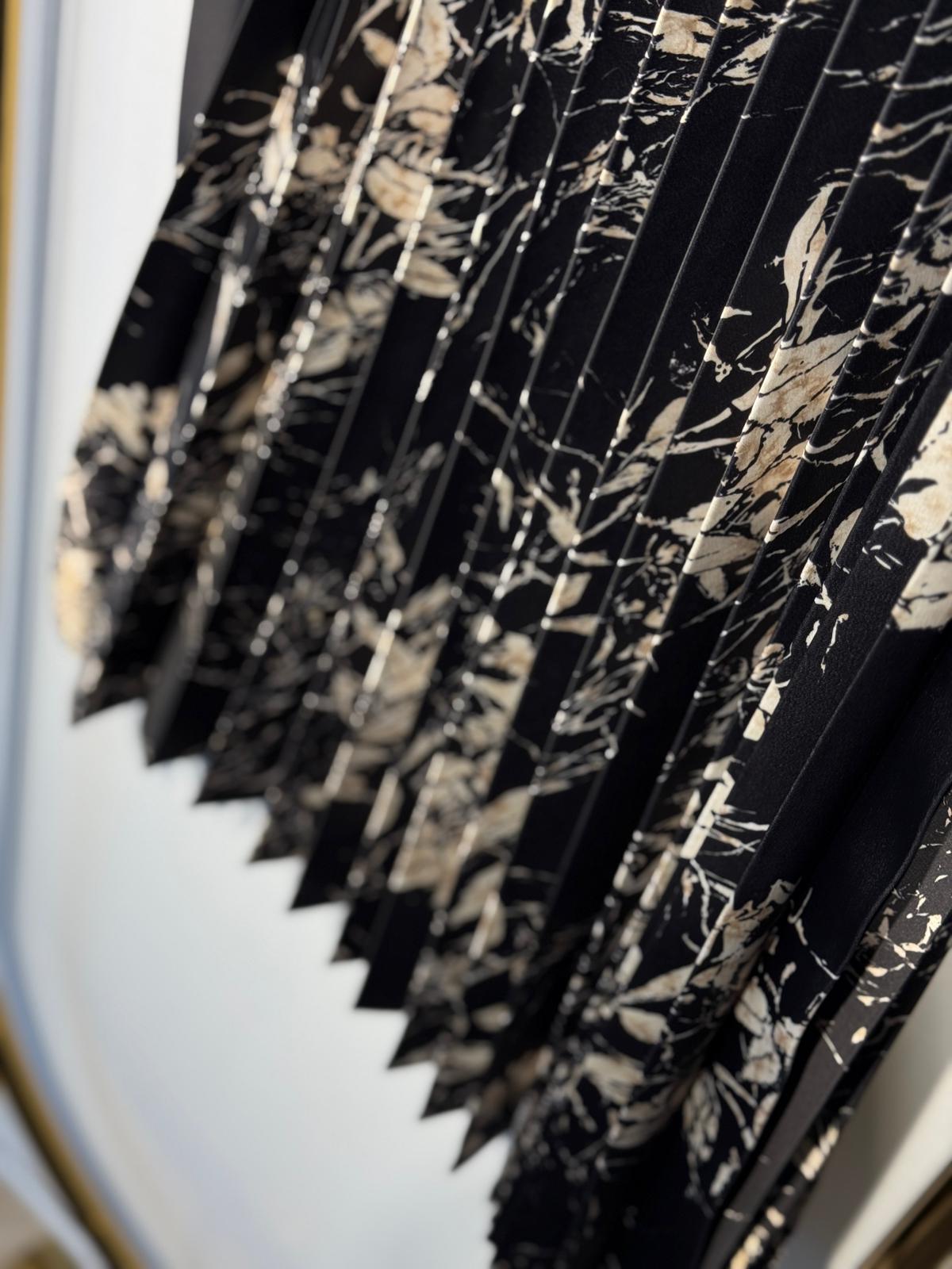 SENTEZ Desenli Plise Etek