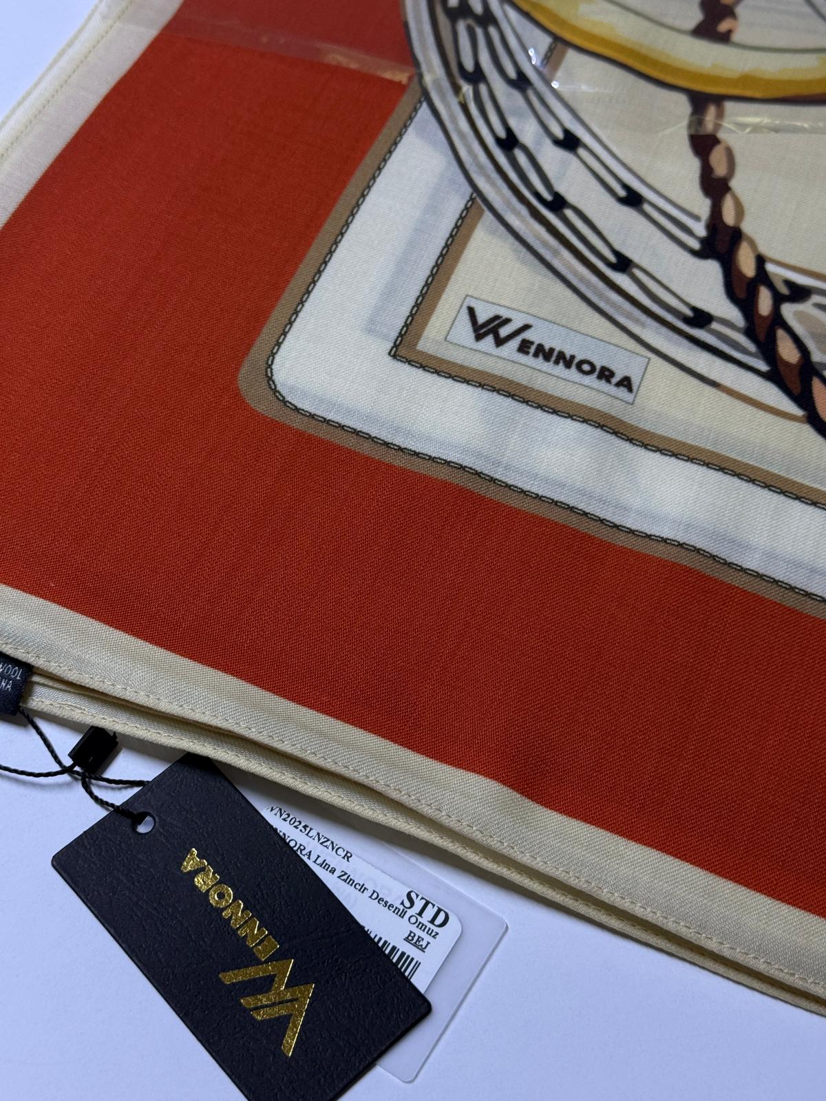 WENNORA Lina Zincir Desenli Omuz Şalı