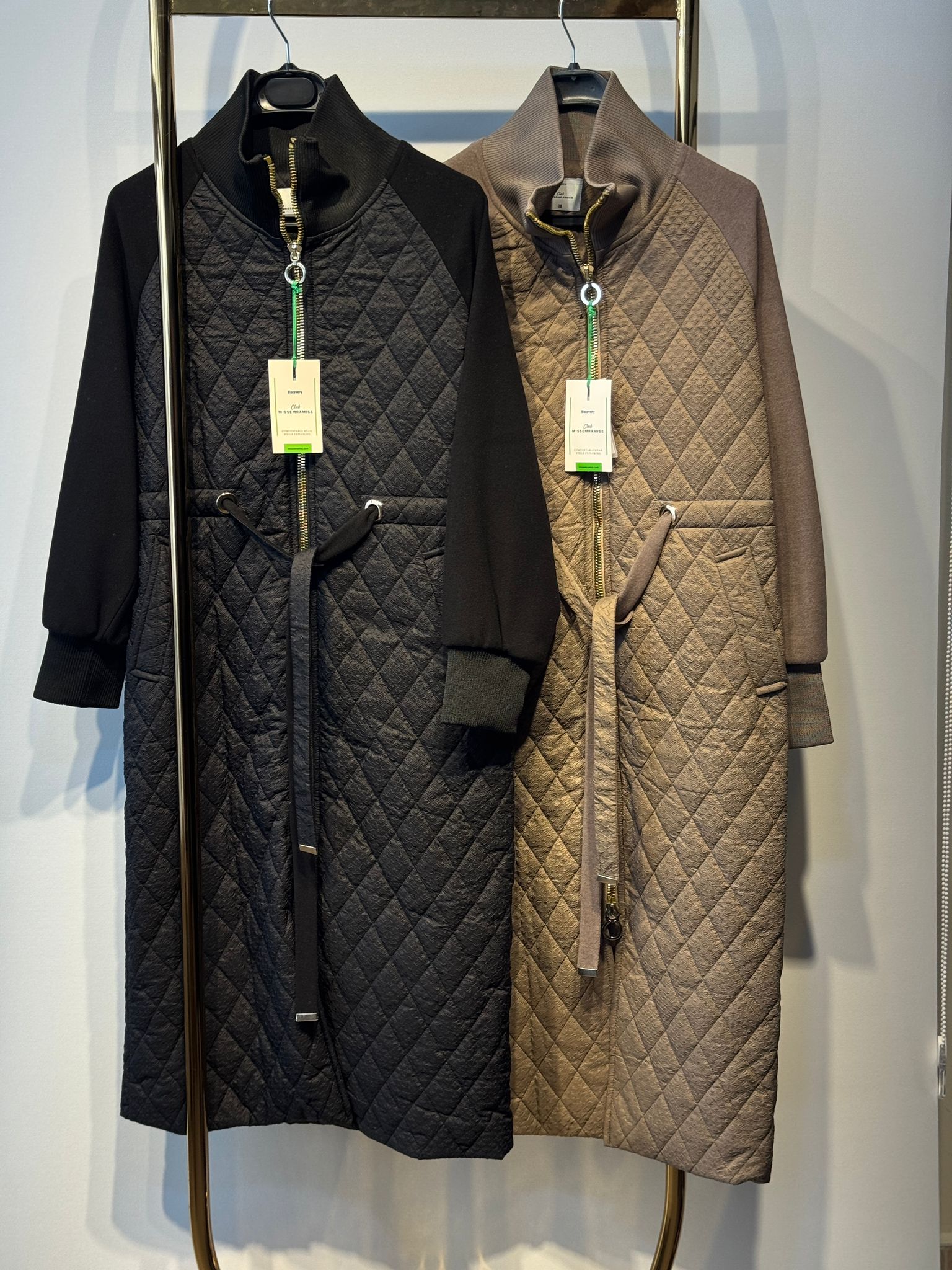 MİSSEMRAMİSS Velure Kapitone Uzun Mont