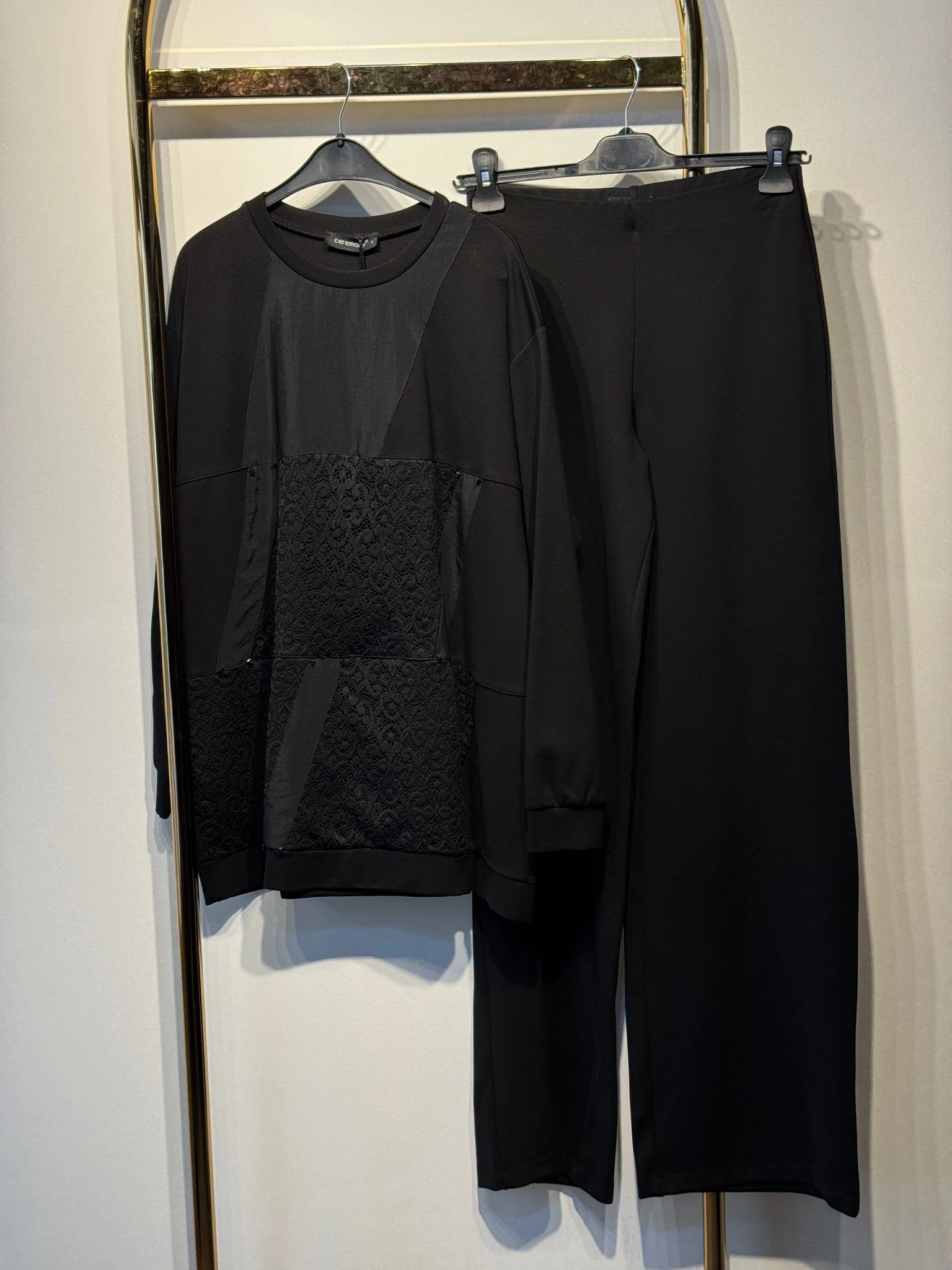 CEREMONY Dantel Detaylı Çelik Örme Takım