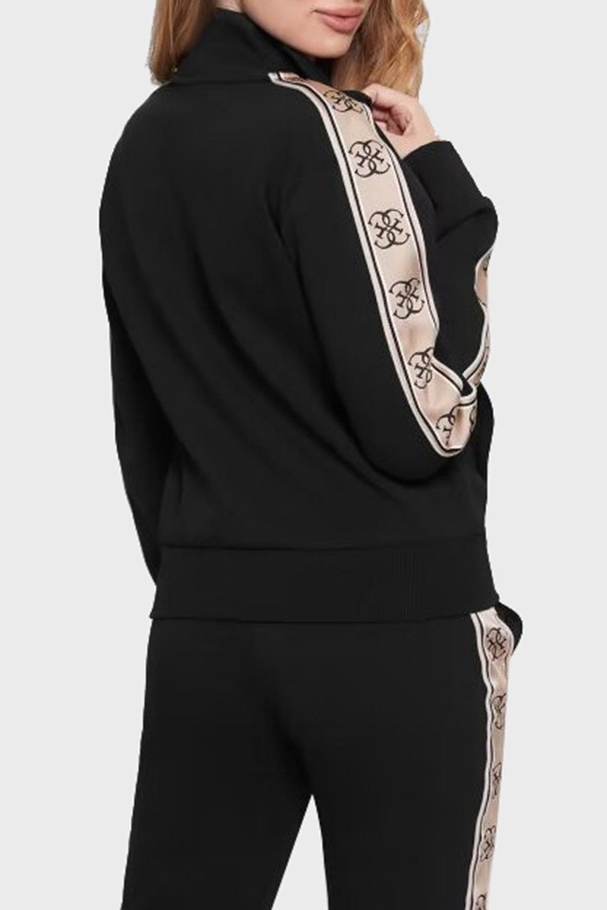 GUESS Yan logo şeritli sweatshirt