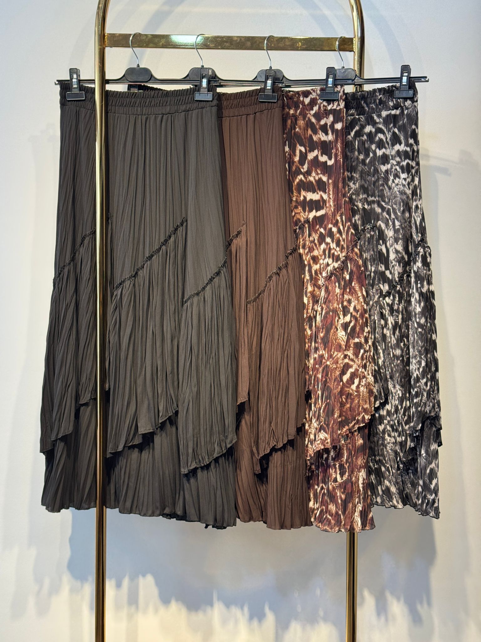 SENTEZ Viola Parçalı Kırıştırma Etek