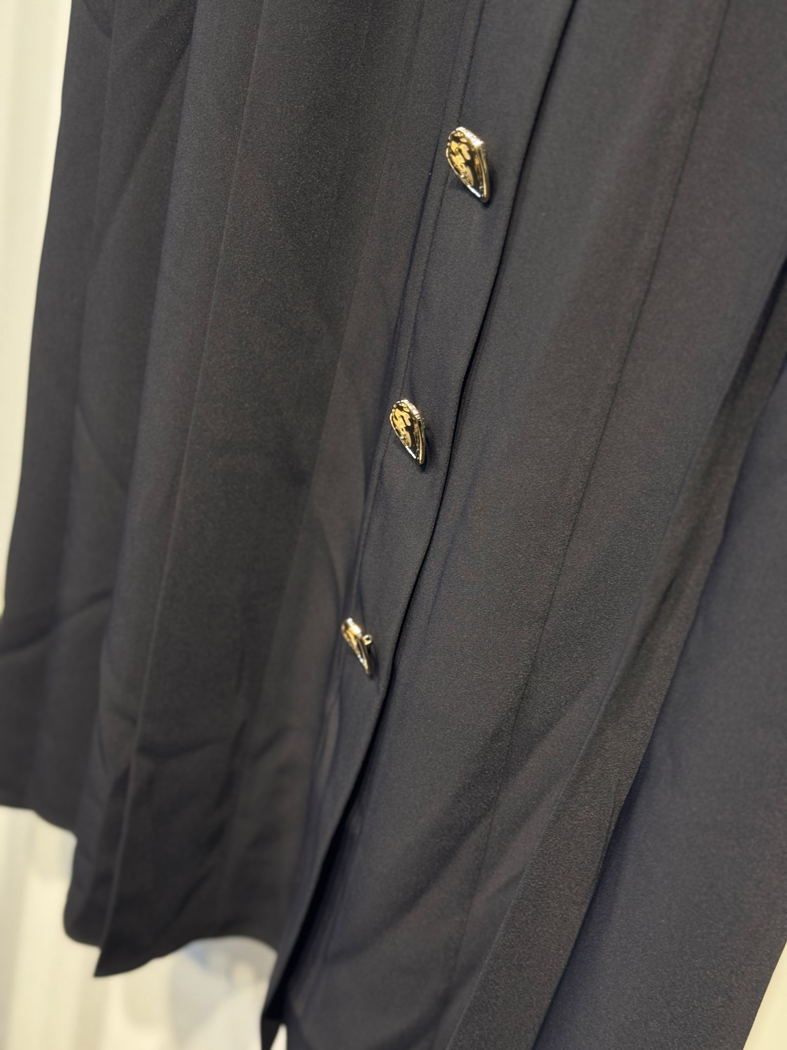 Sİ Desing my8 3112 Geniş Pliseli Önden Gold Düğme Detaylı Çan Etek