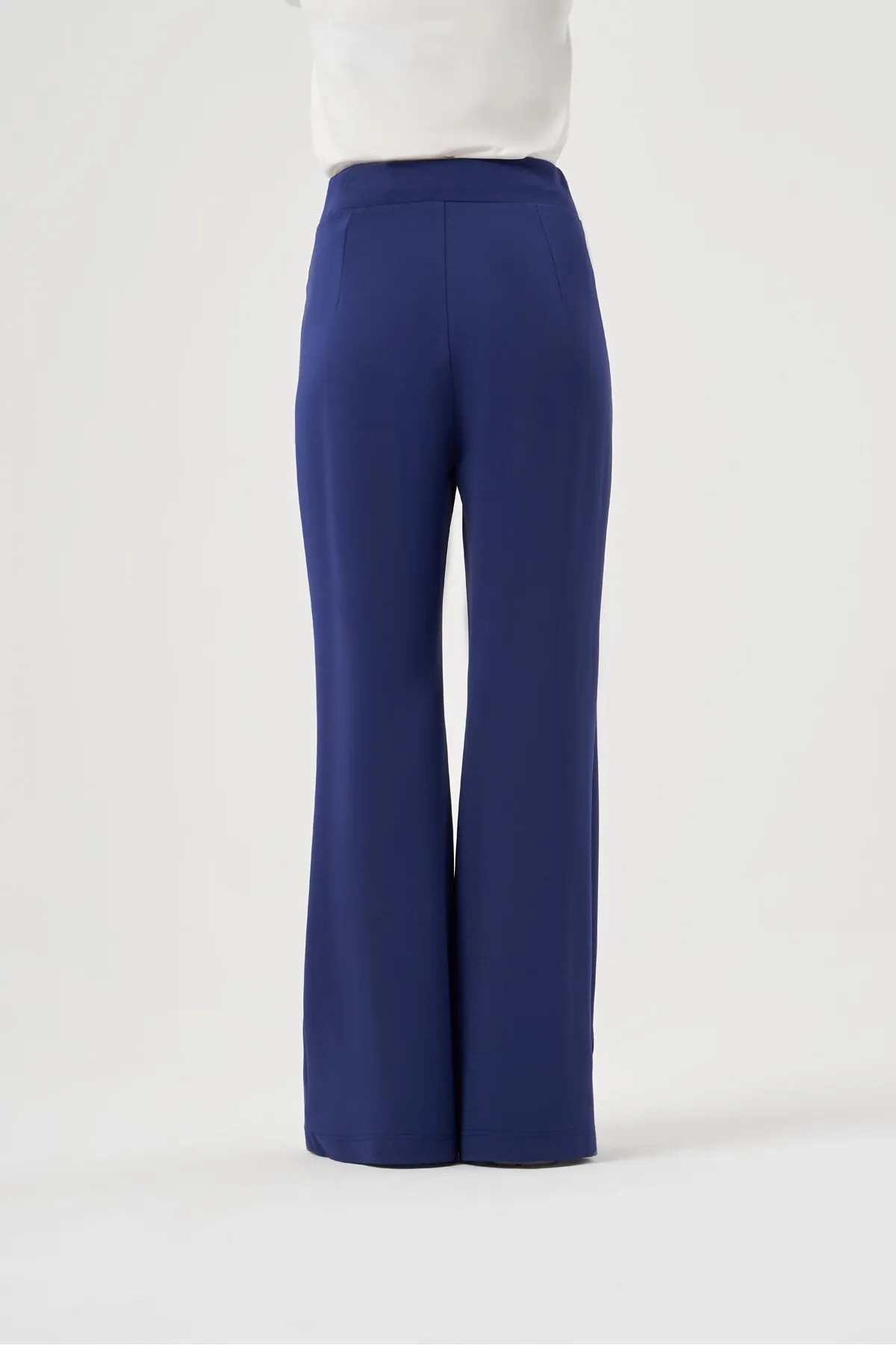 MİSSWHENCE 34105 İSPANYOL PAÇA ÖNÜ DİKİŞ DETAYLI ÇELİK ÖRME PANTOLON